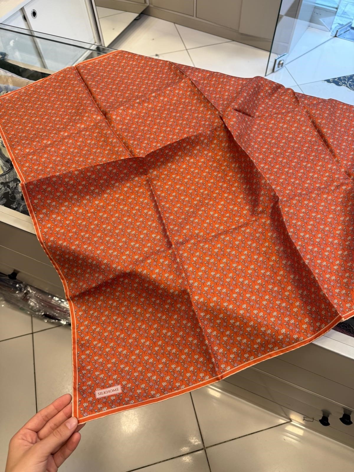 Silk Home Tivil İpek Eşarp Kiremit 18