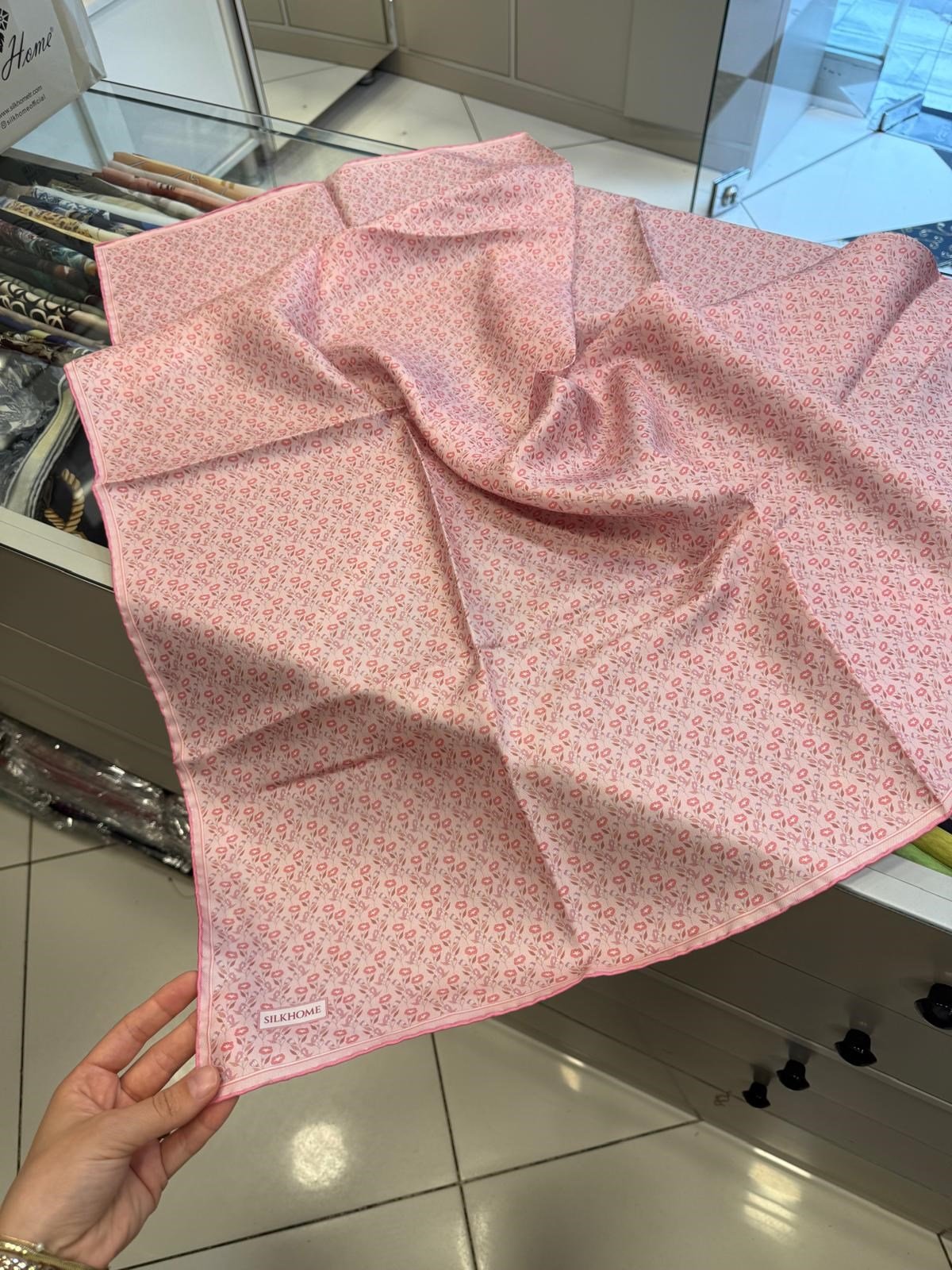 Silk Home Tivil İpek Eşarp Pembe 30