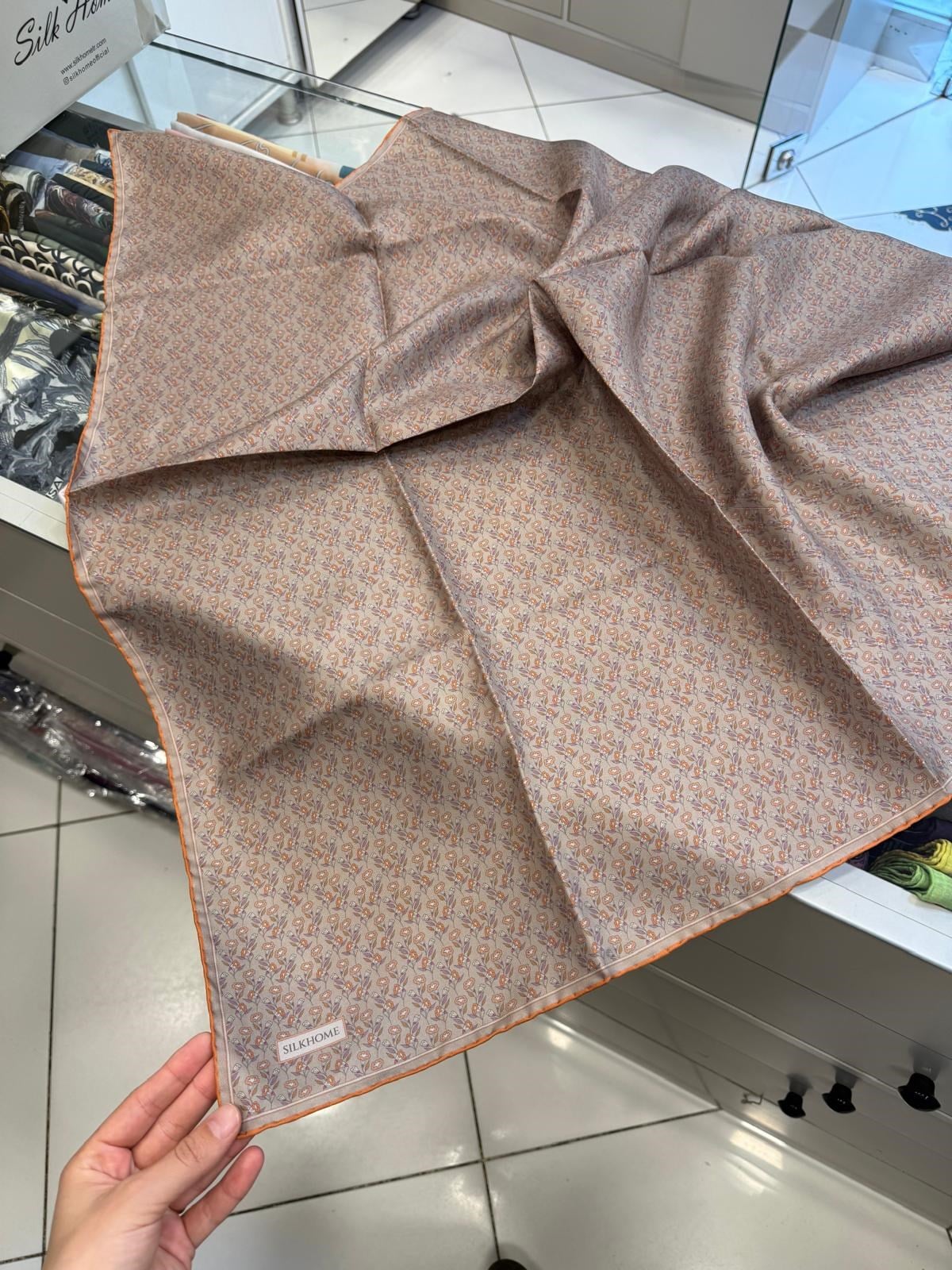 Silk Home Tivil İpek Eşarp Vizon 15