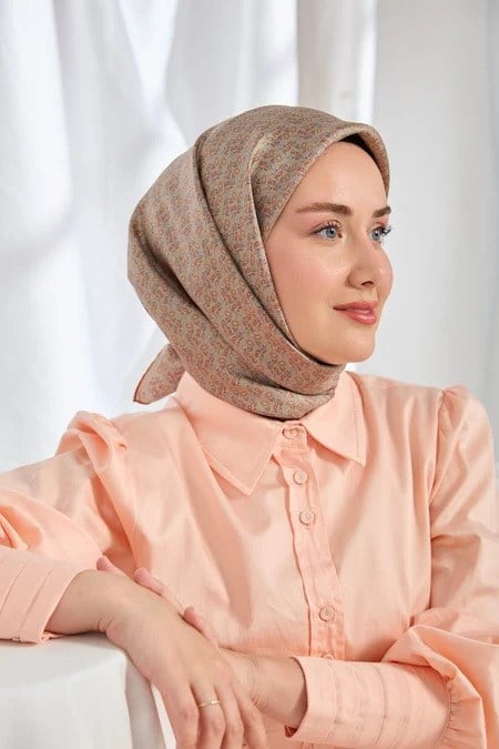Silk Home Tivil İpek Eşarp Vizon 15