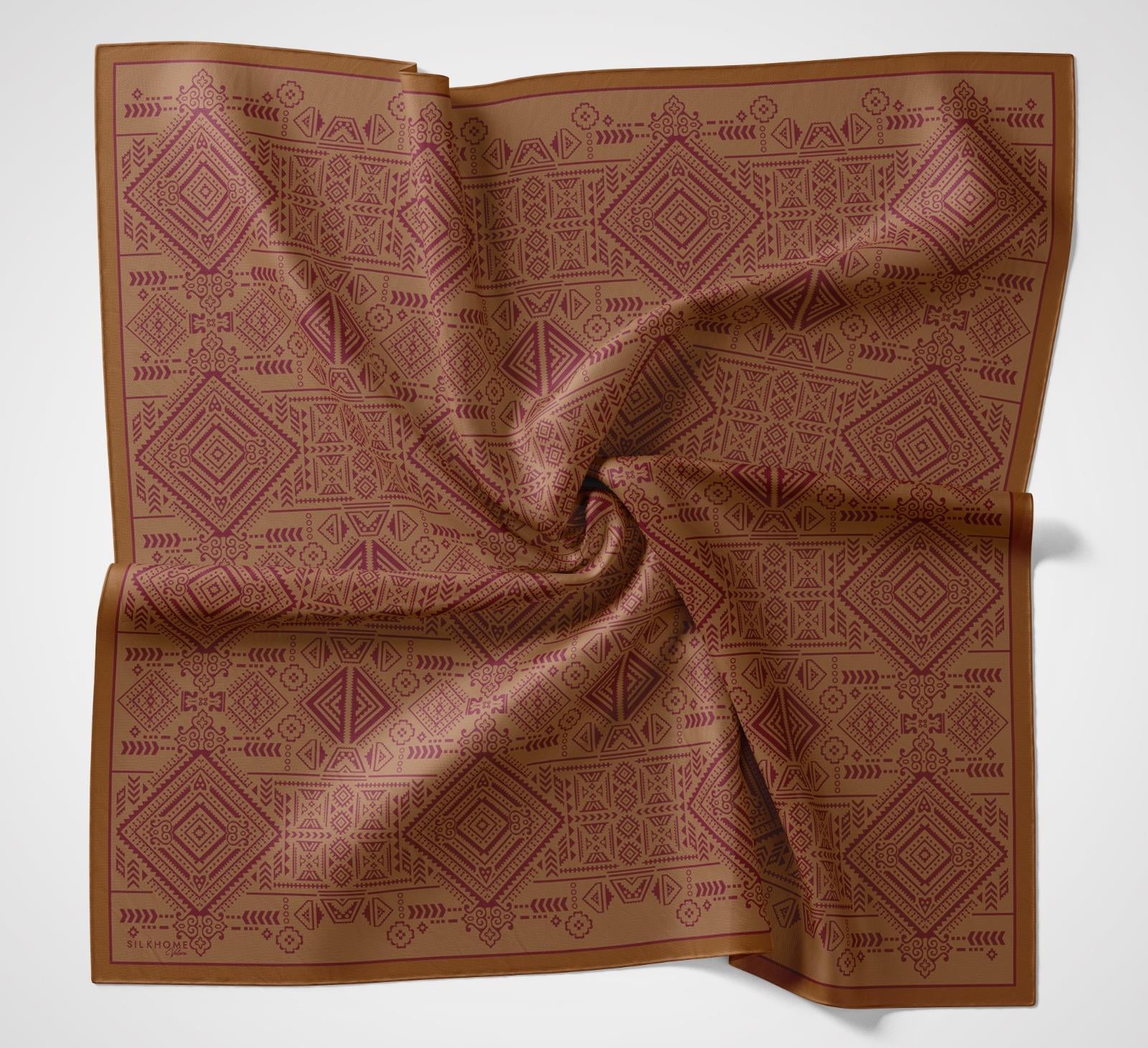 Silk Home Velora Eşarp Bakır-Mürdüm
