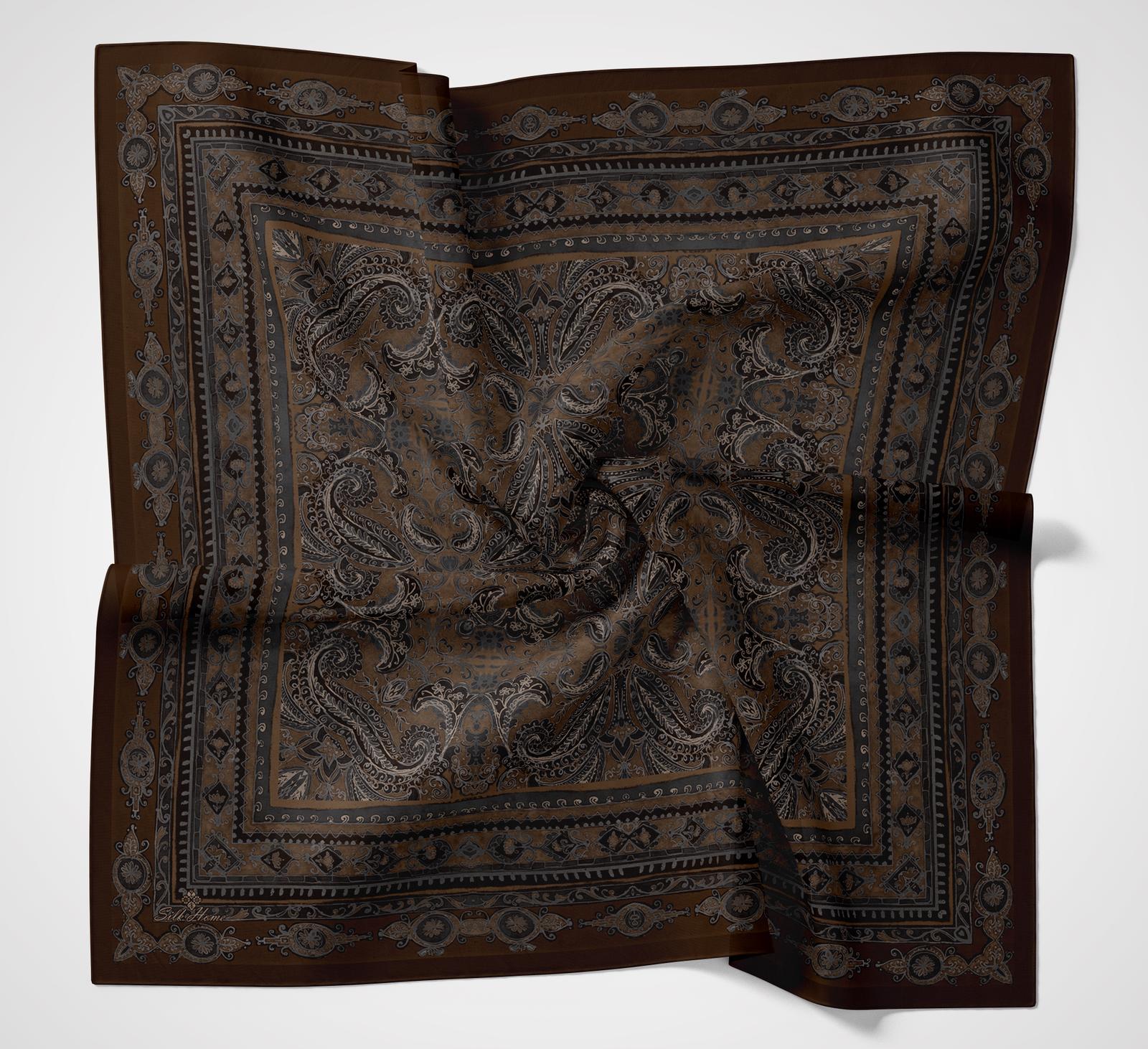 Silk Home Velora Eşarp Füme-Kahverengi