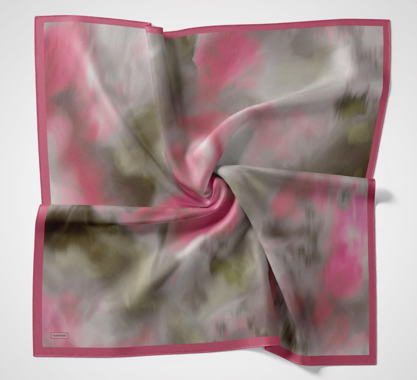 Silk Home Velora Eşarp Fuşya-Gri