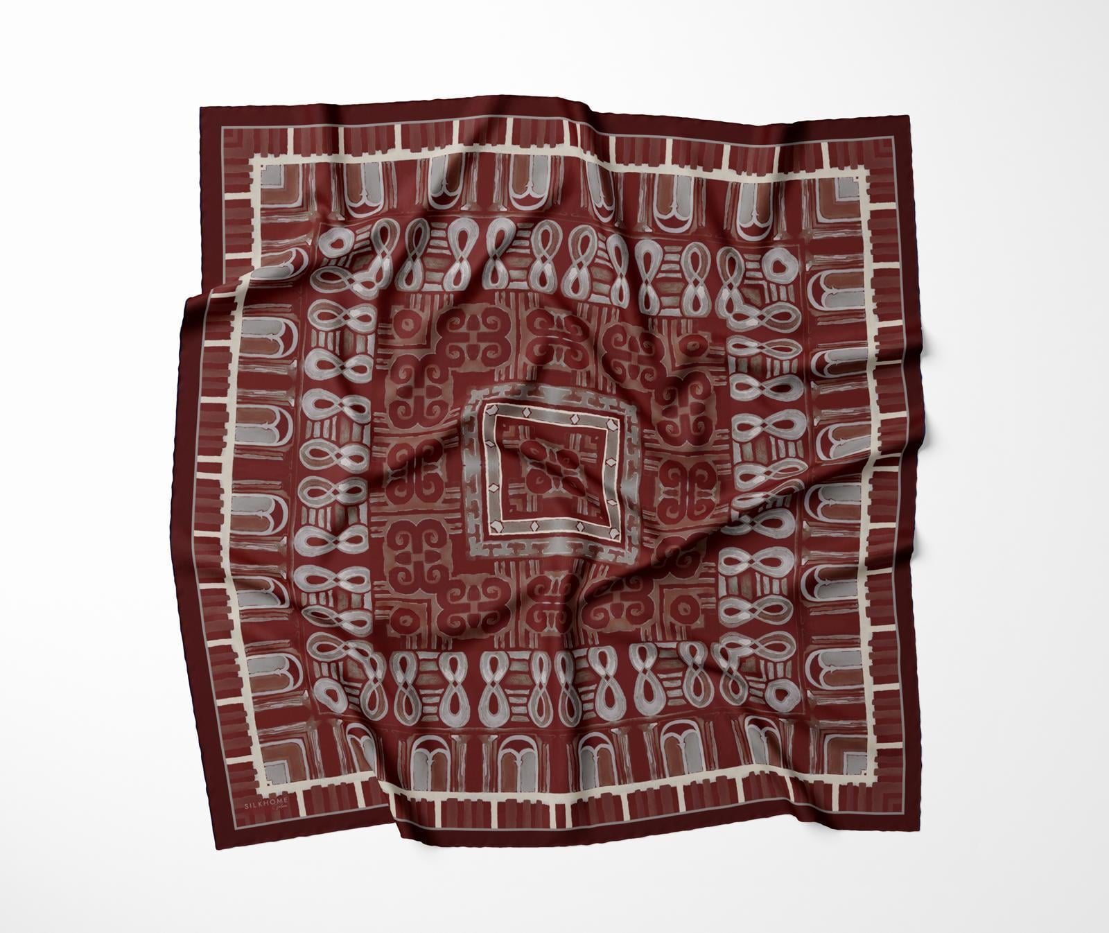 Silk Home Velora Eşarp Koyu Bordo