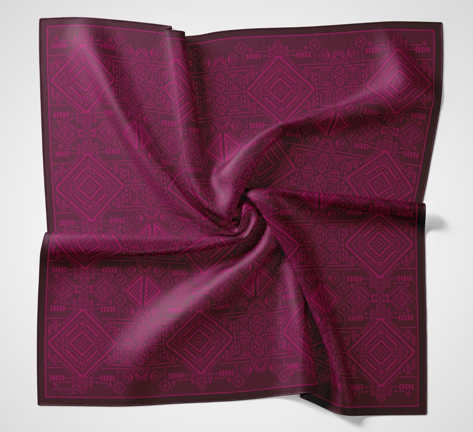Silk Home Velora Eşarp Koyu Mor-Fuşya