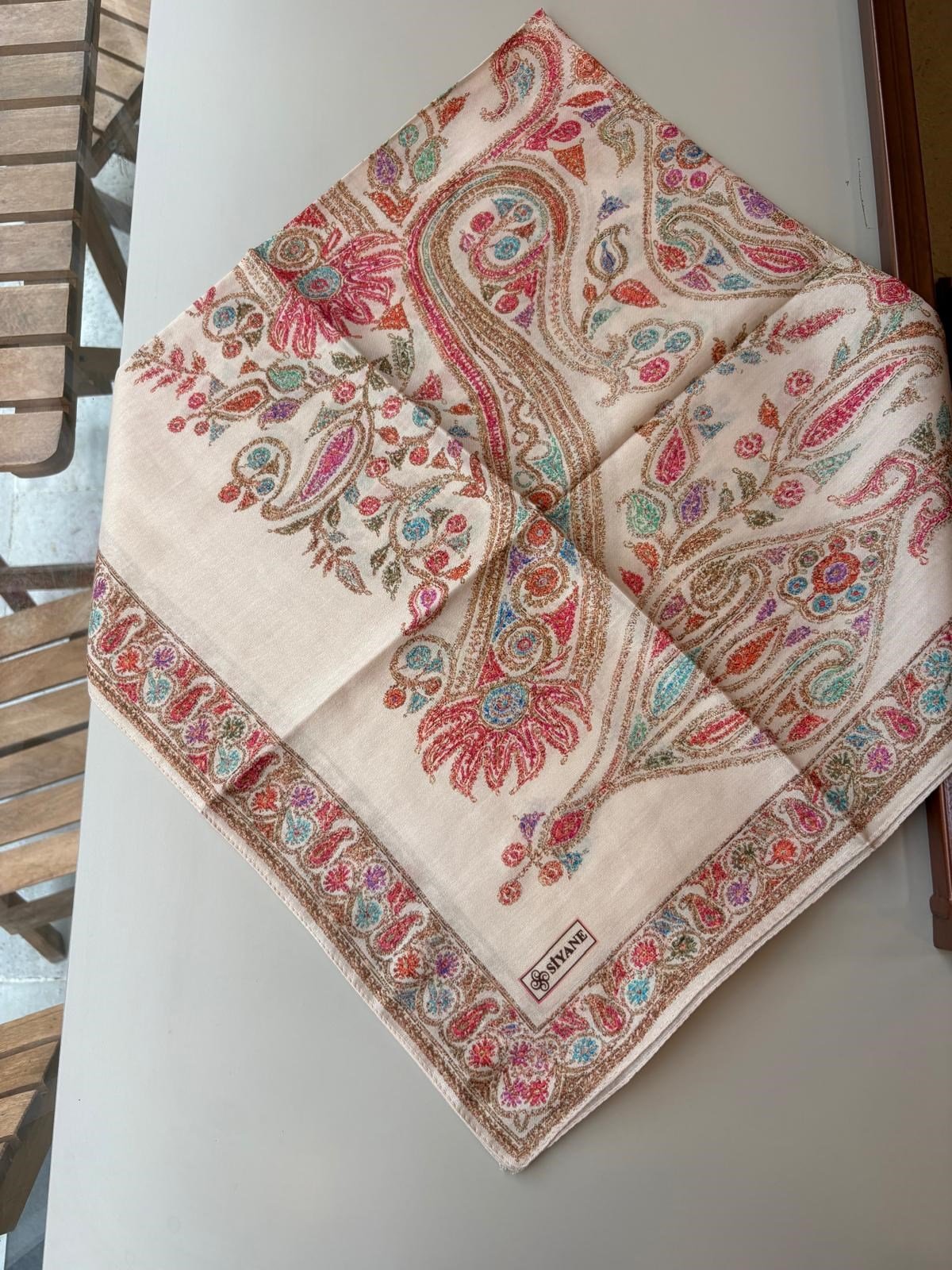 Siyane Pamuk Eşarp Krem
