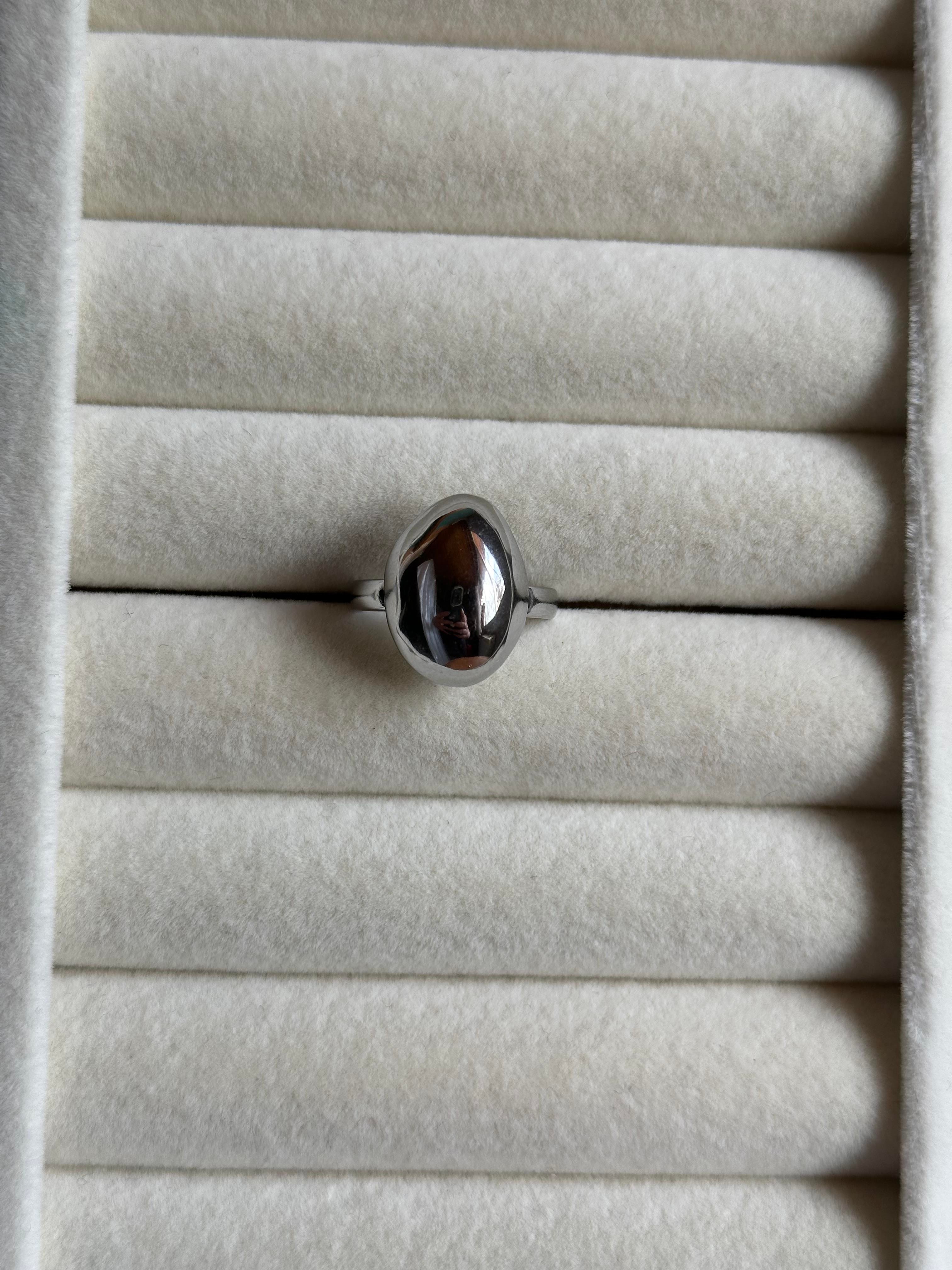 Bohem & Antik Ayarlanabilir Çelik Yüzük Damla Model Silver