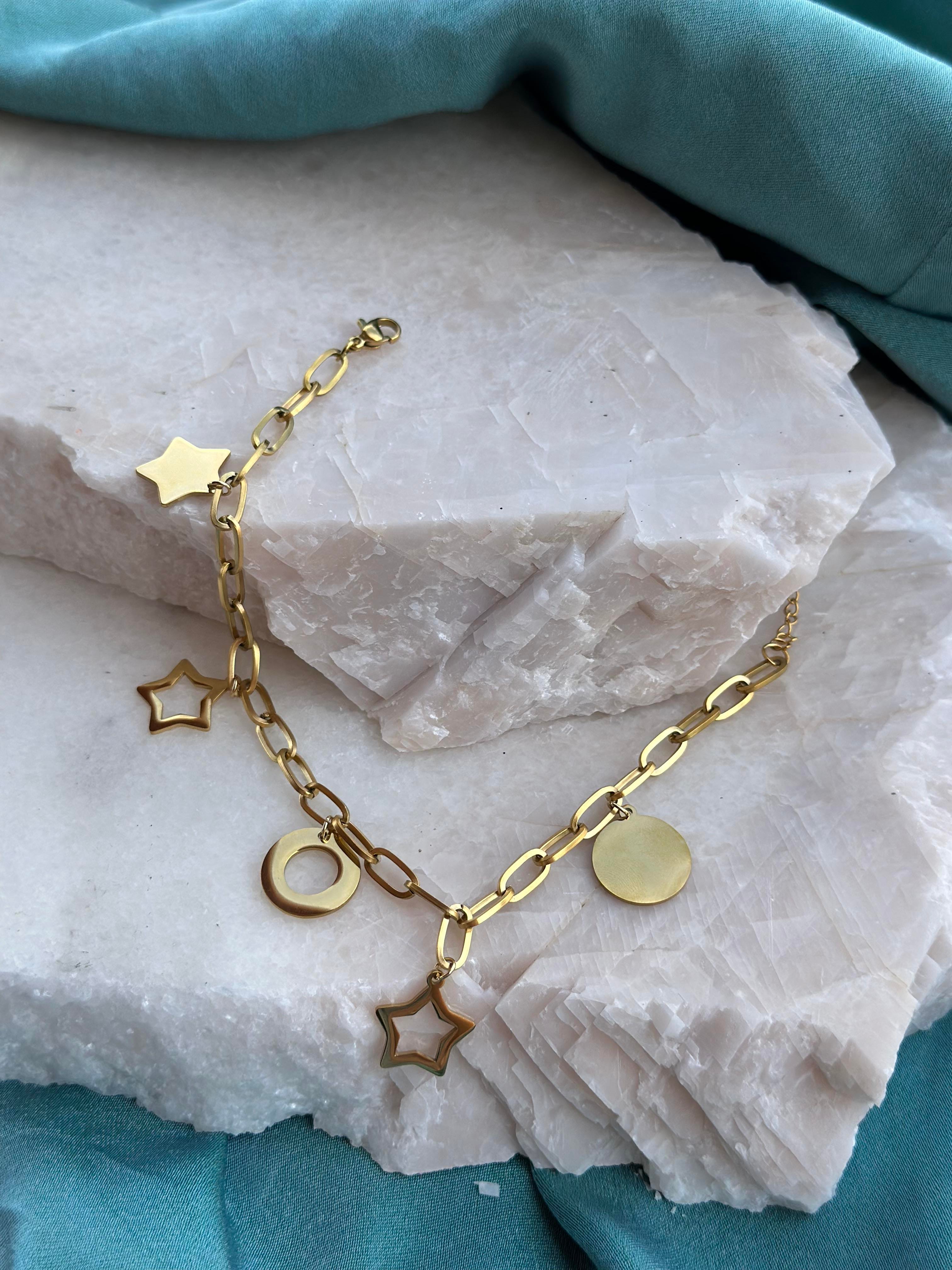 Çoklu Charm Model 316L Çelik Halhal
