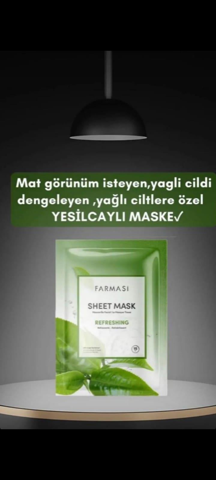 Farmasi Yeşilçay Özlü Kağıt Maske 28 gr