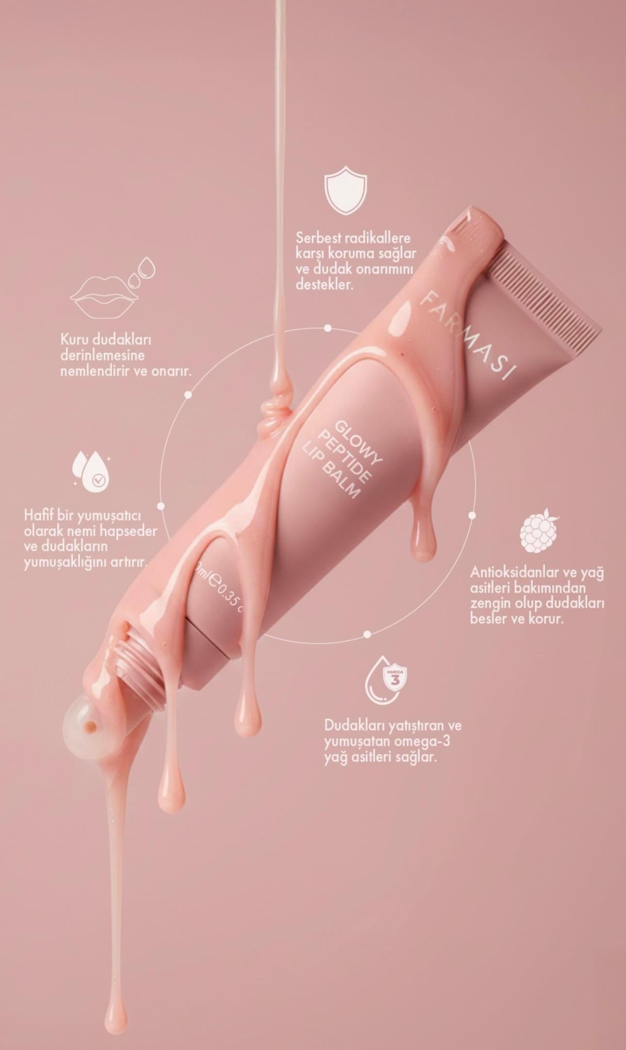 Glowy Peptide Lip Balm-Frosted Pink