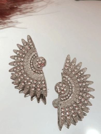 Zirkon Taşlı Metal Güneş Küpe 
