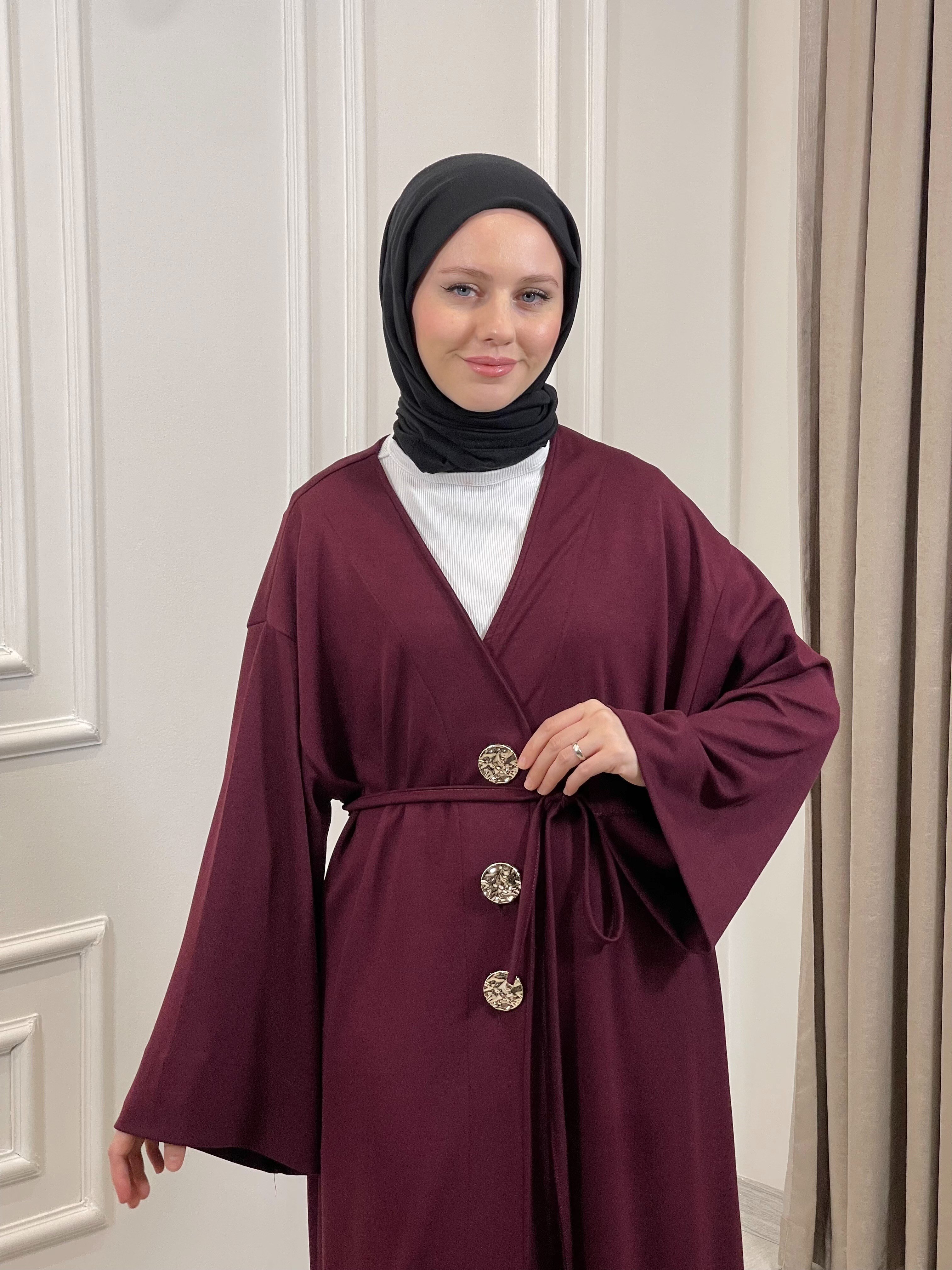 DÜĞMELİ KAP BORDO