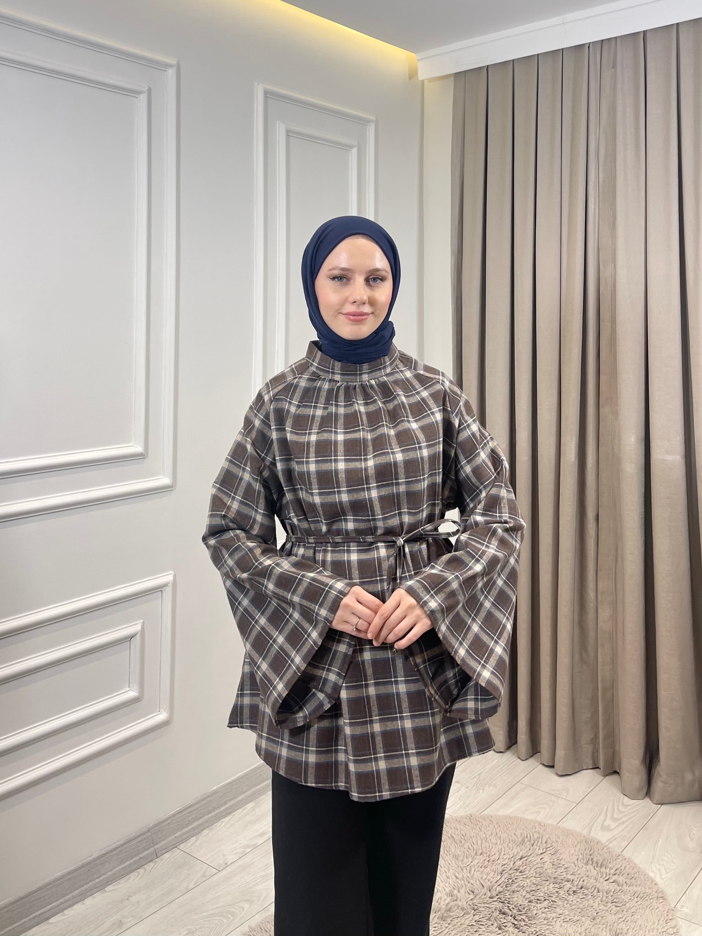 EKOSE TUNİK KAHVERENGİ