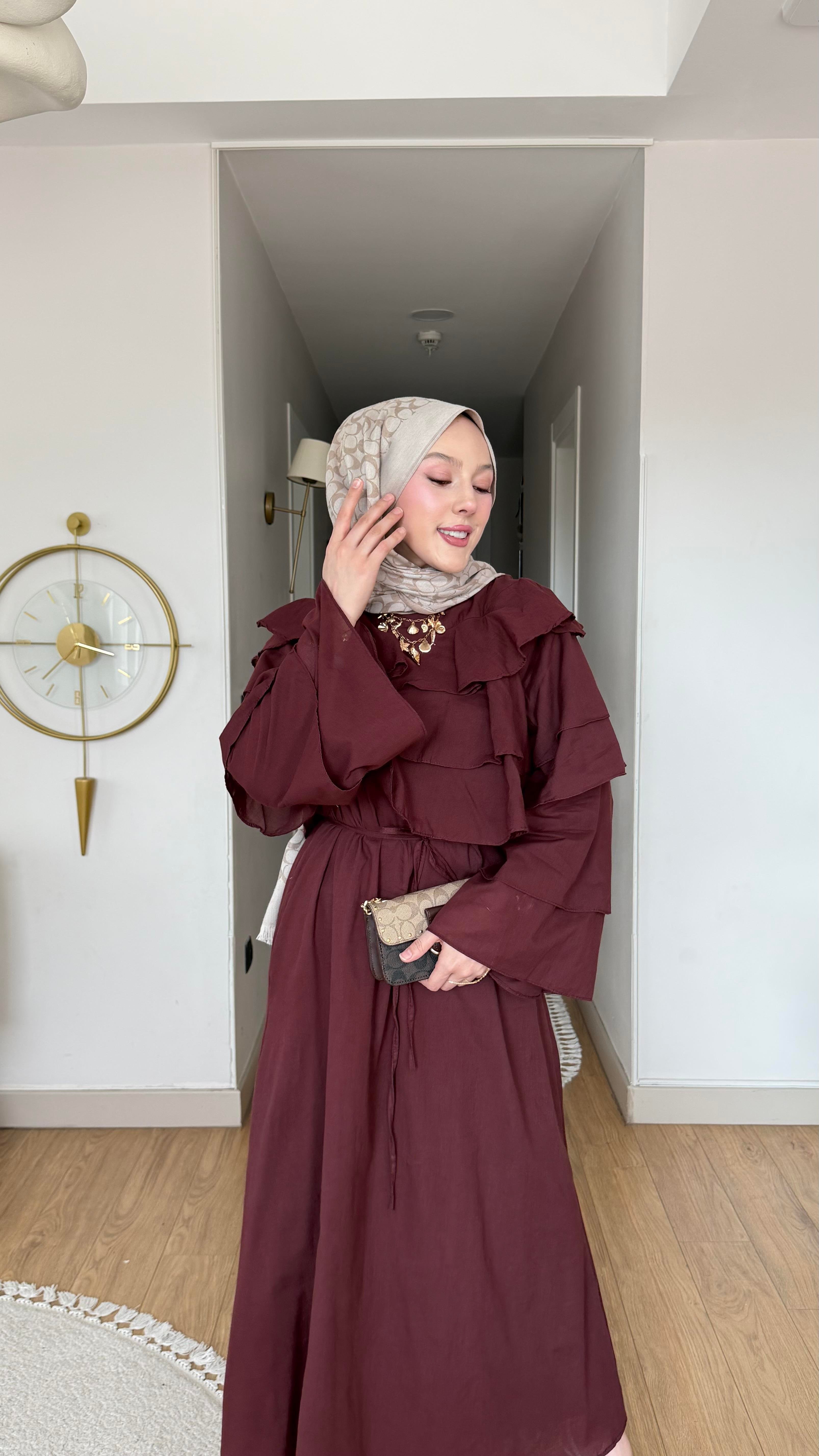 ELİZA ELBİSE BORDO