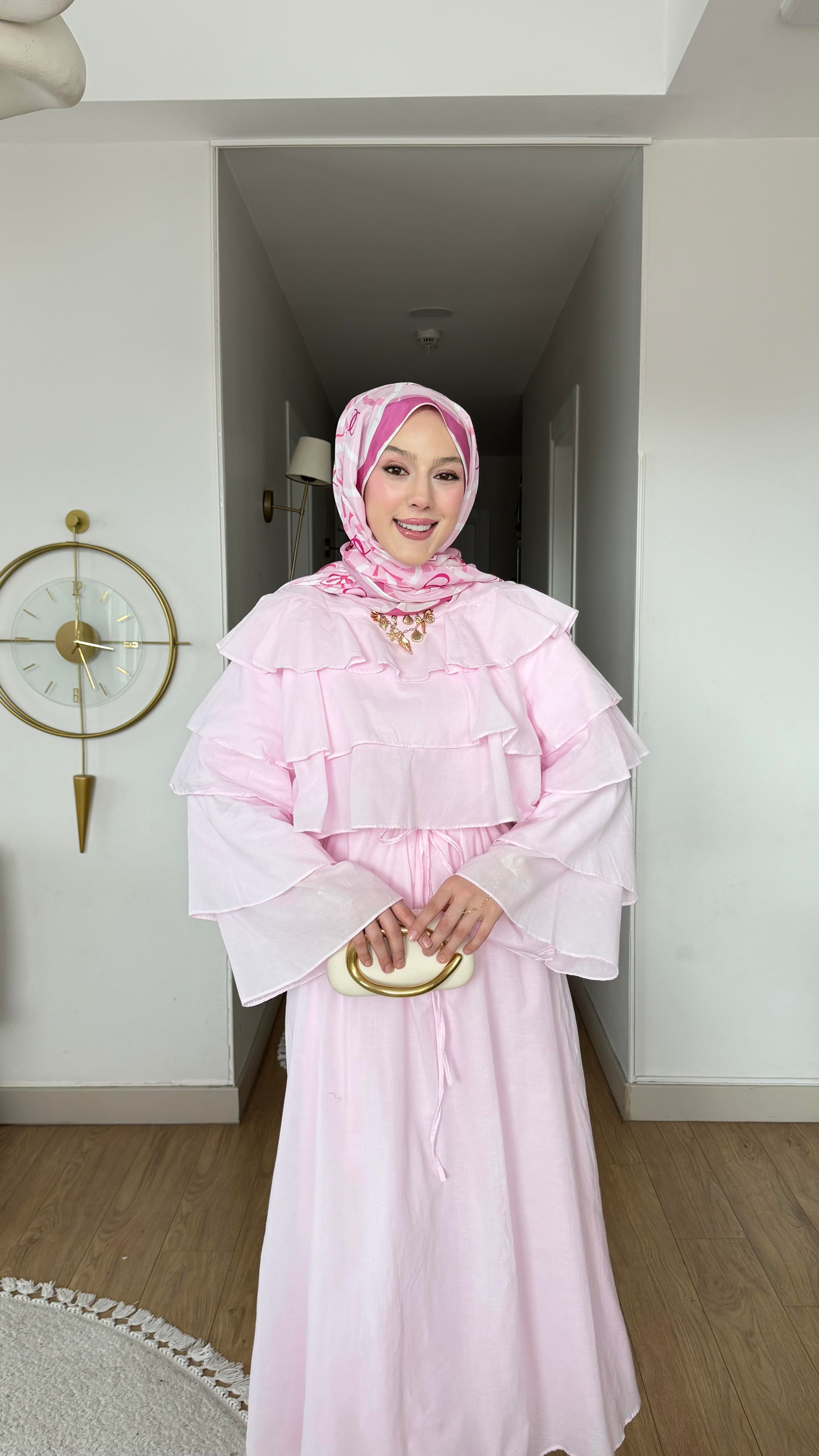 ELİZA ELBİSE PEMBE