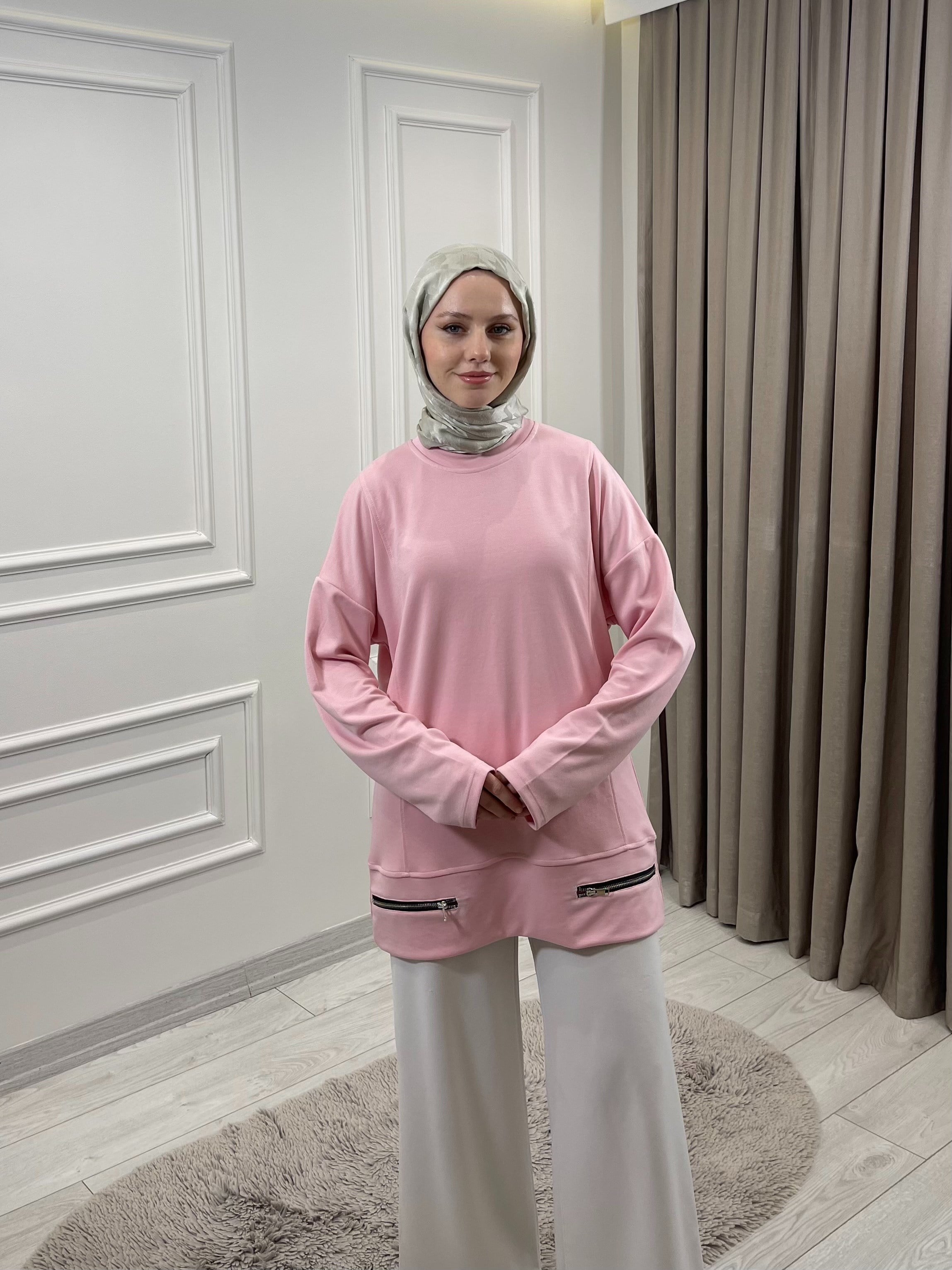 FERMUARLI TUNİK PEMBE