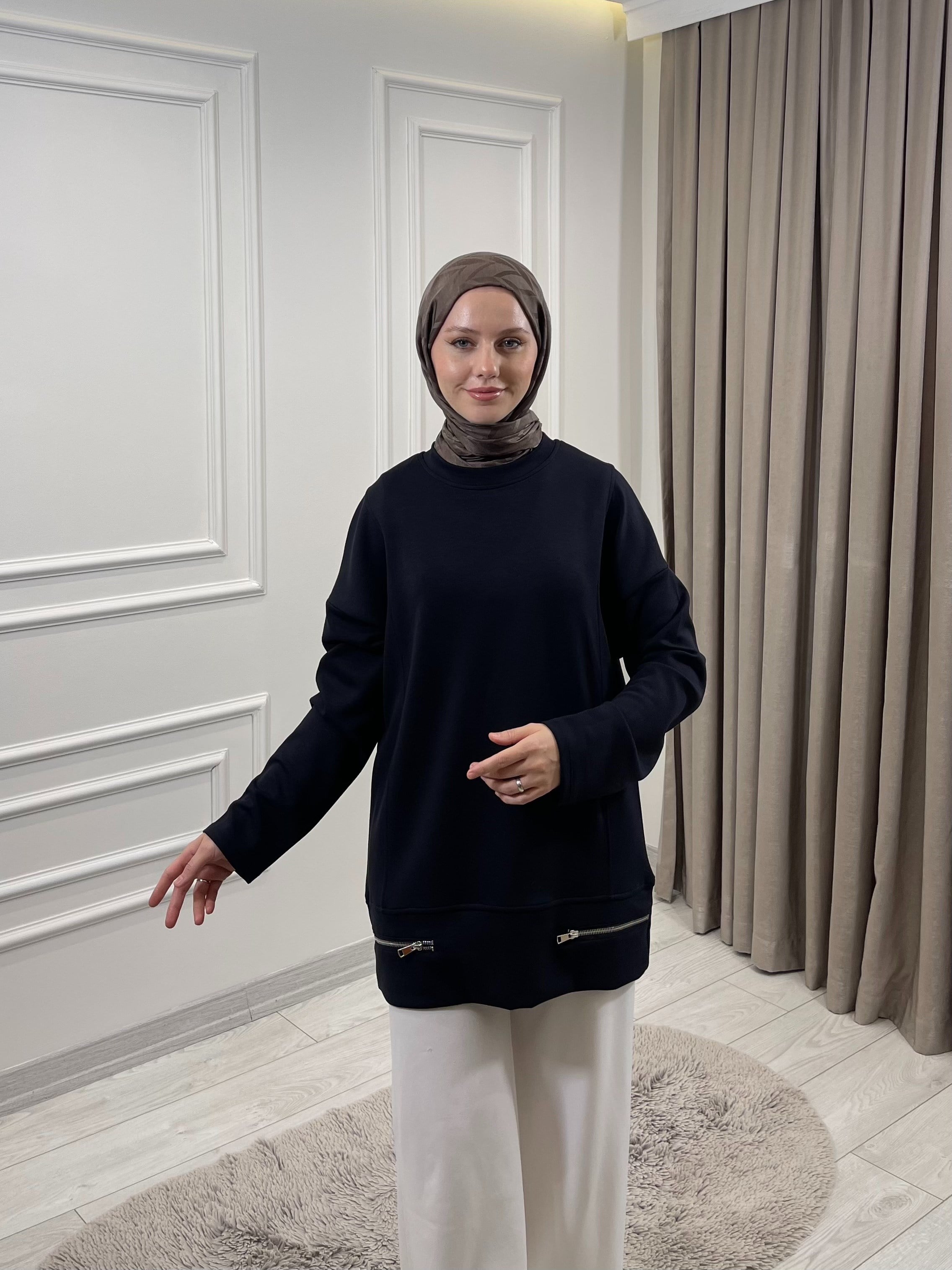 FERMUARLI TUNİK SİYAH