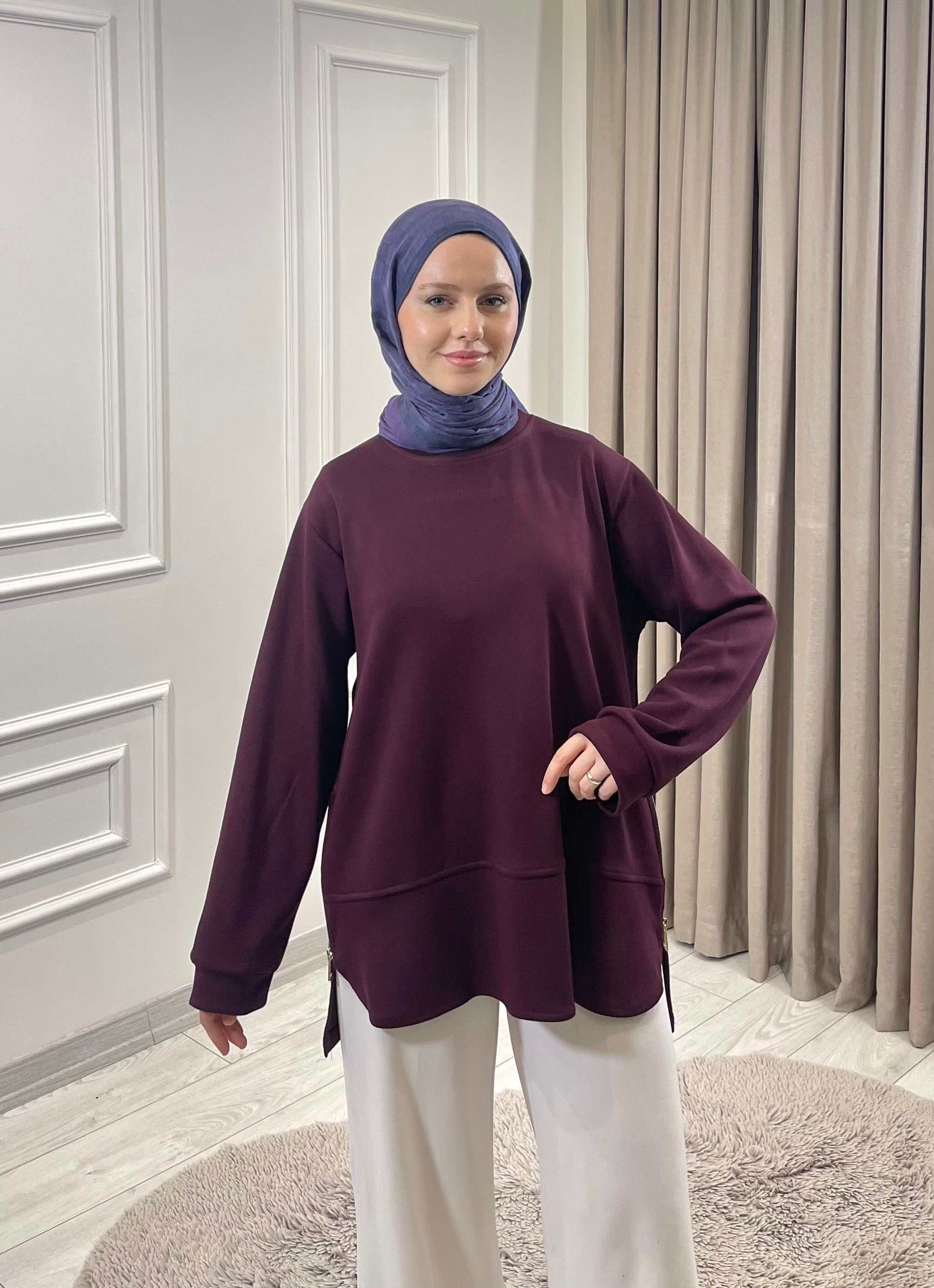 FLORA TUNİK BORDO