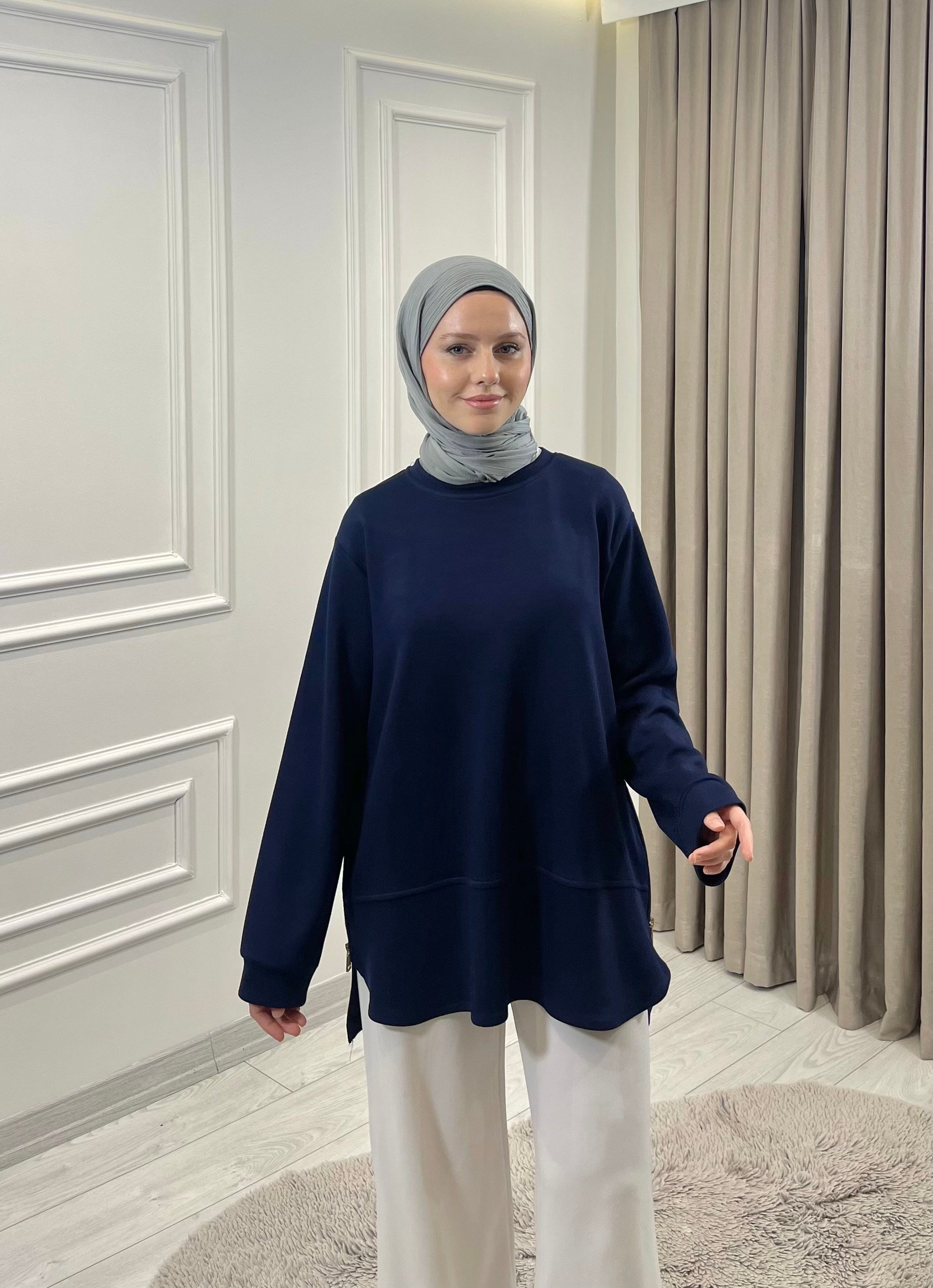 FLORA TUNİK LACİVERT