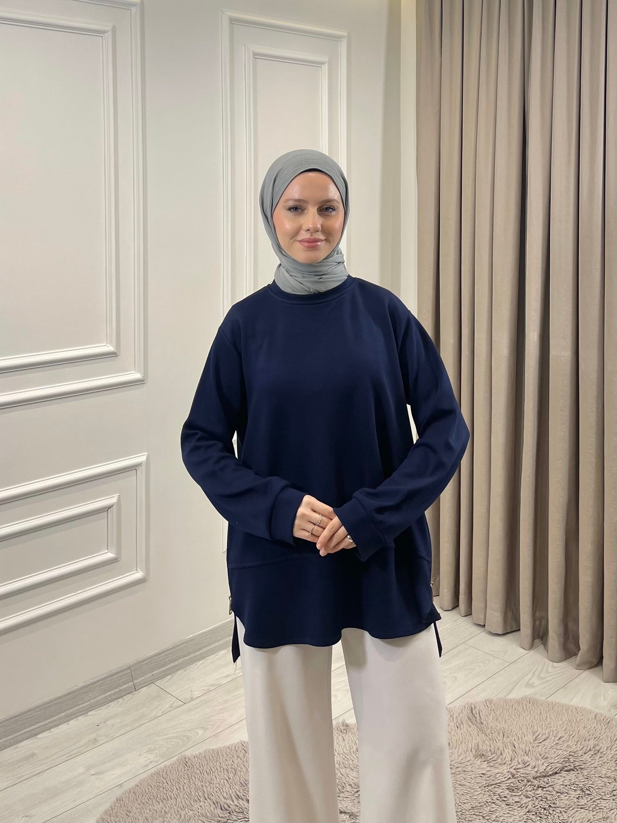 FLORA TUNİK LACİVERT