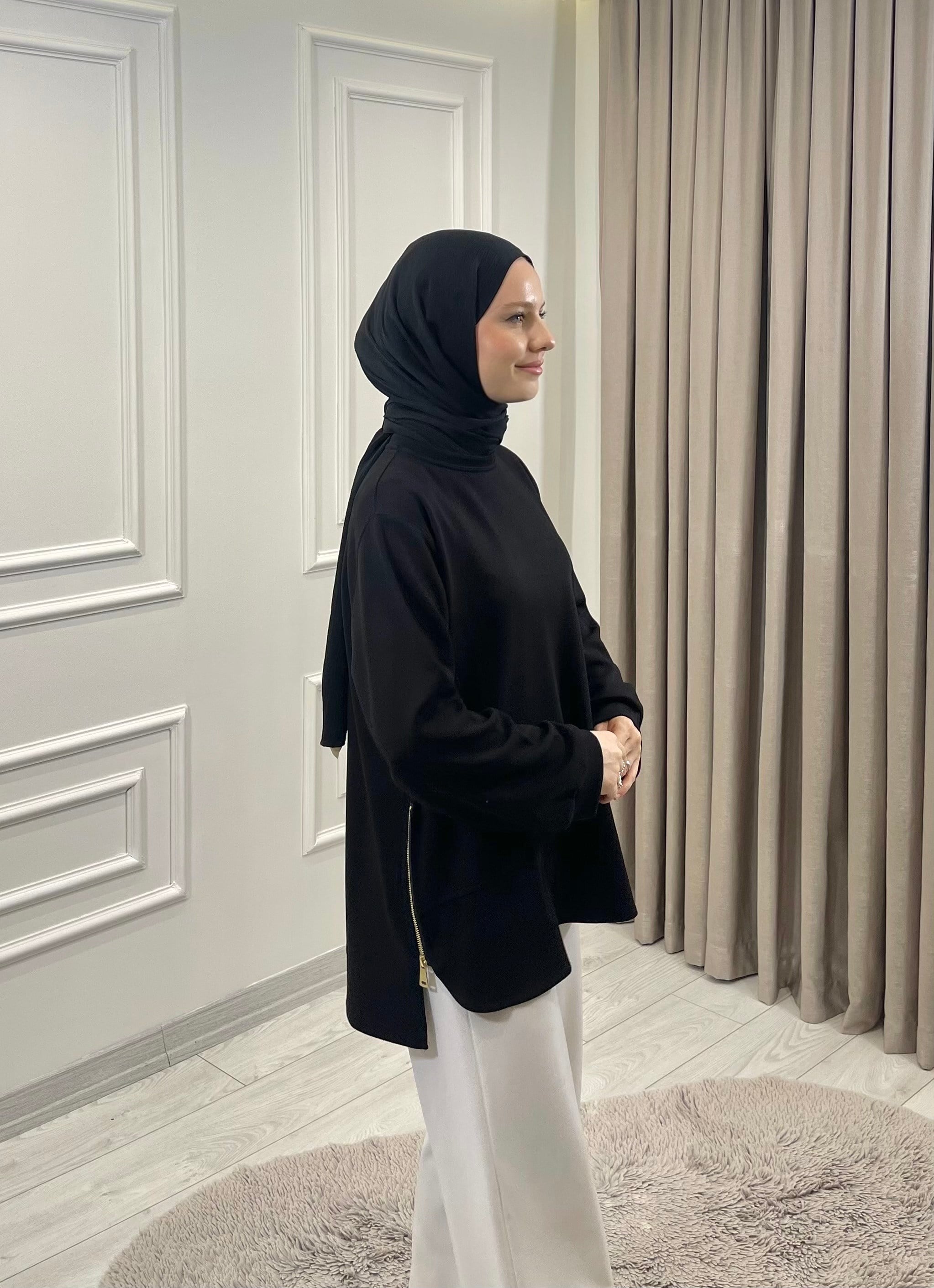 FLORA TUNİK SİYAH