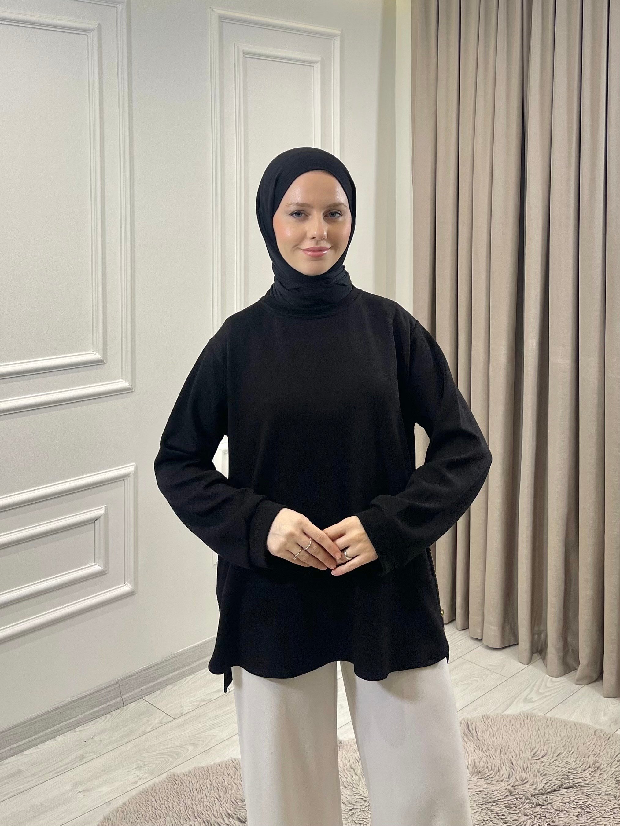 FLORA TUNİK SİYAH