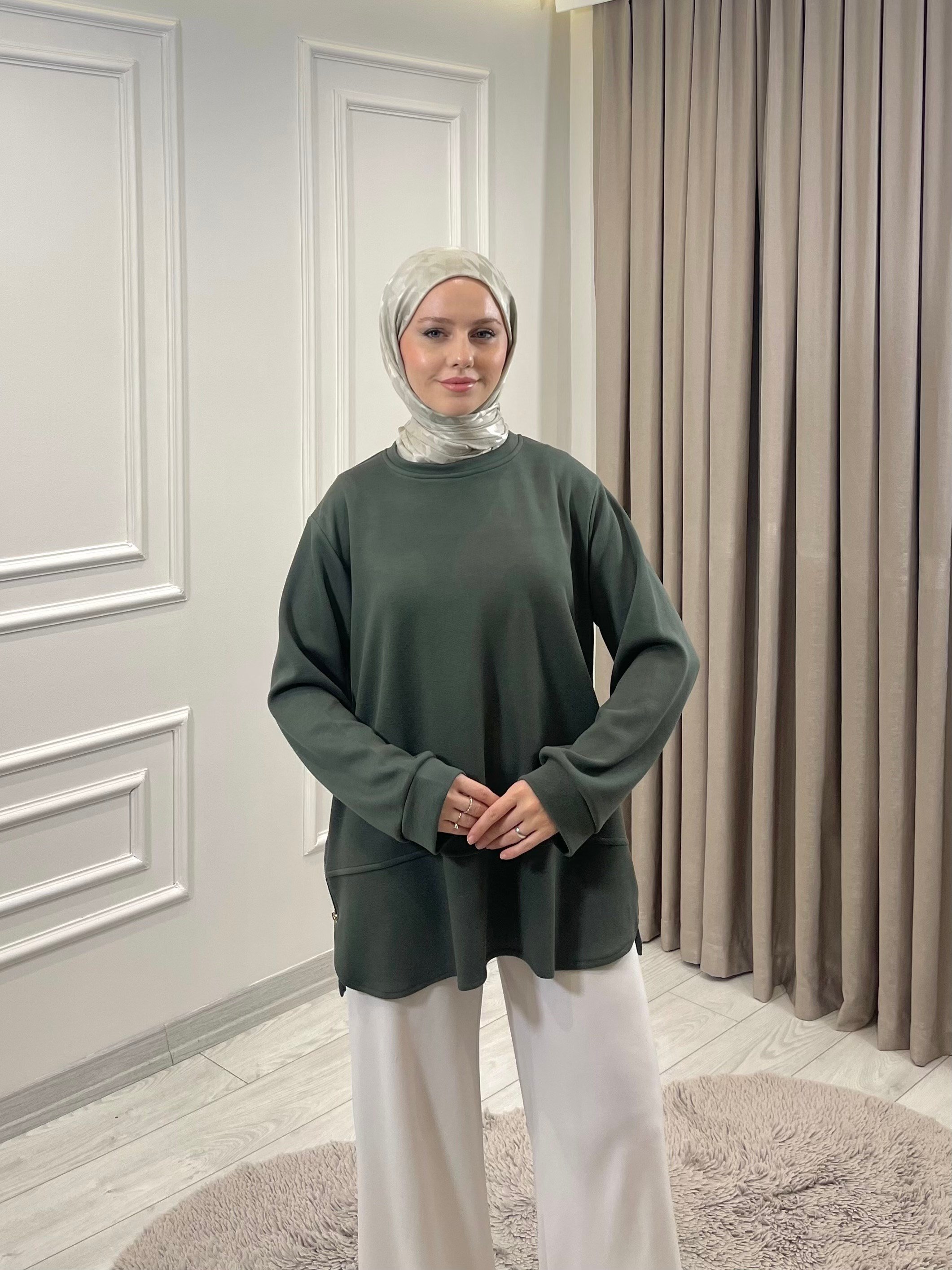 FLORA TUNİK YEŞİL