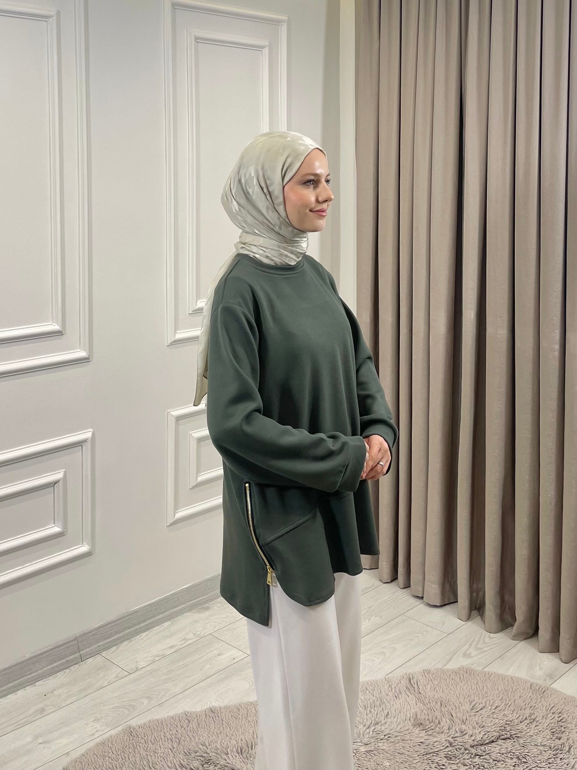 FLORA TUNİK YEŞİL