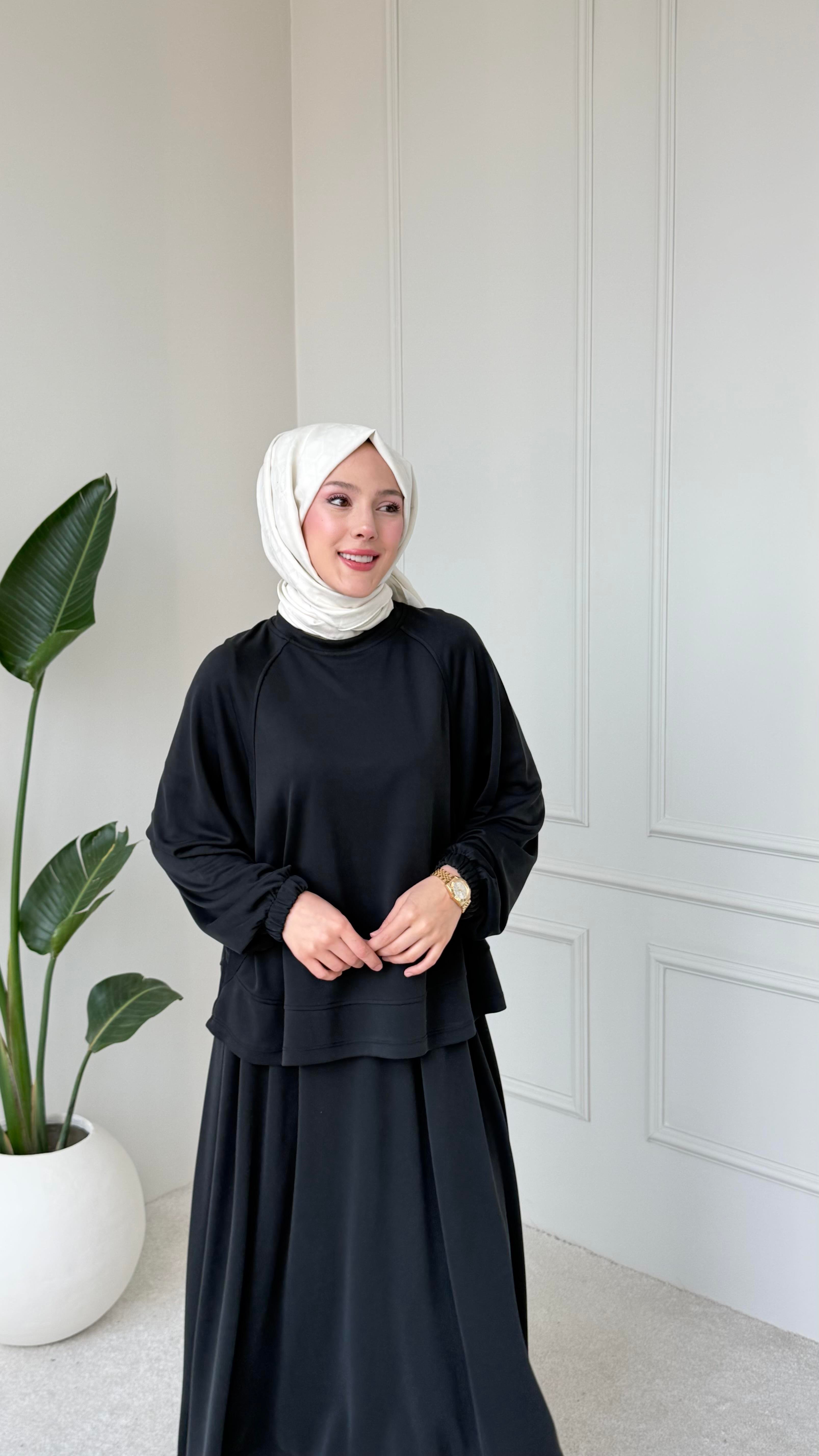 FLOW BASİC ETEKLİ TAKIM SİYAH