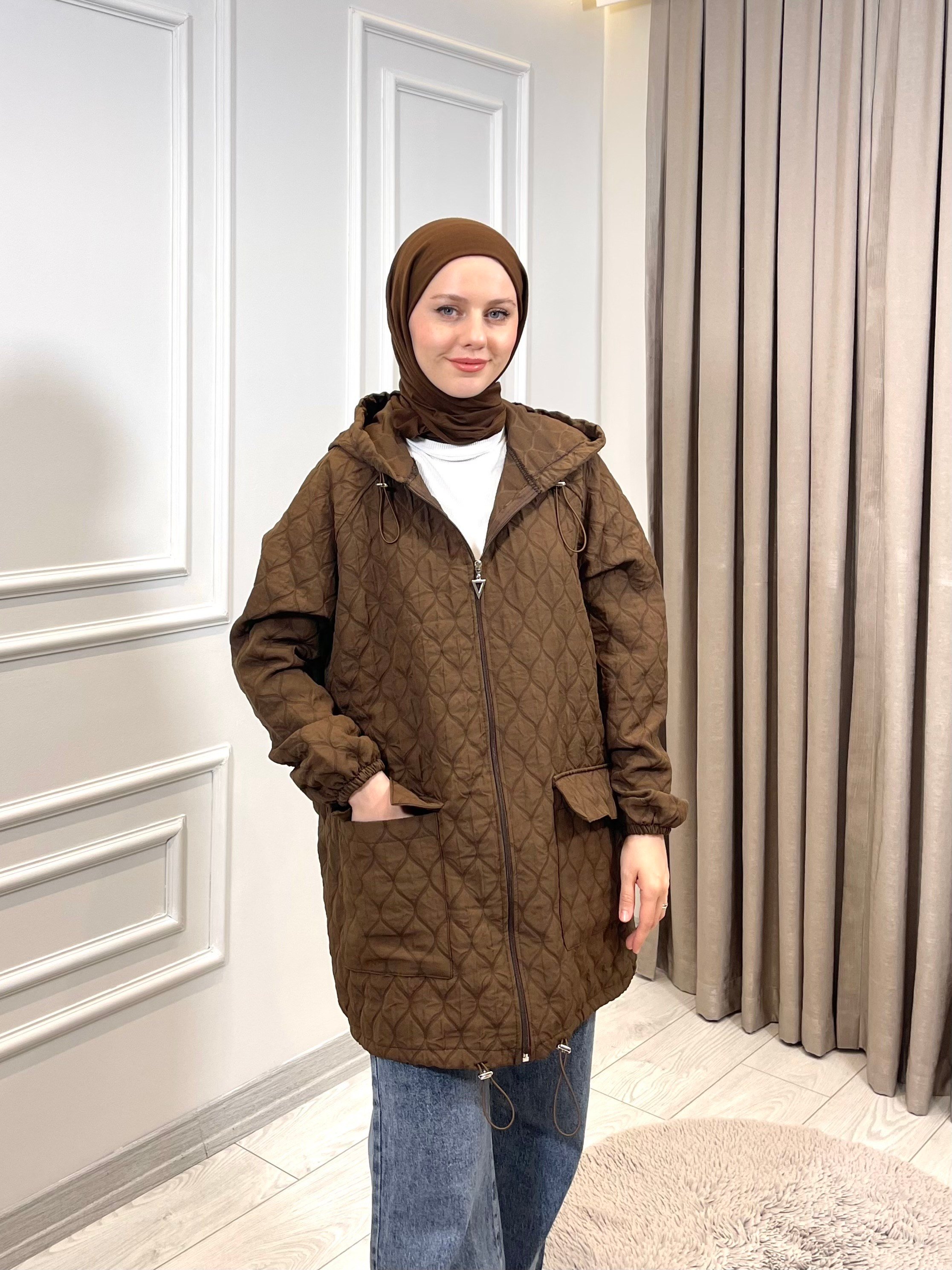 KAPİŞONLU KAPİTONE KAP KAHVERENGİ