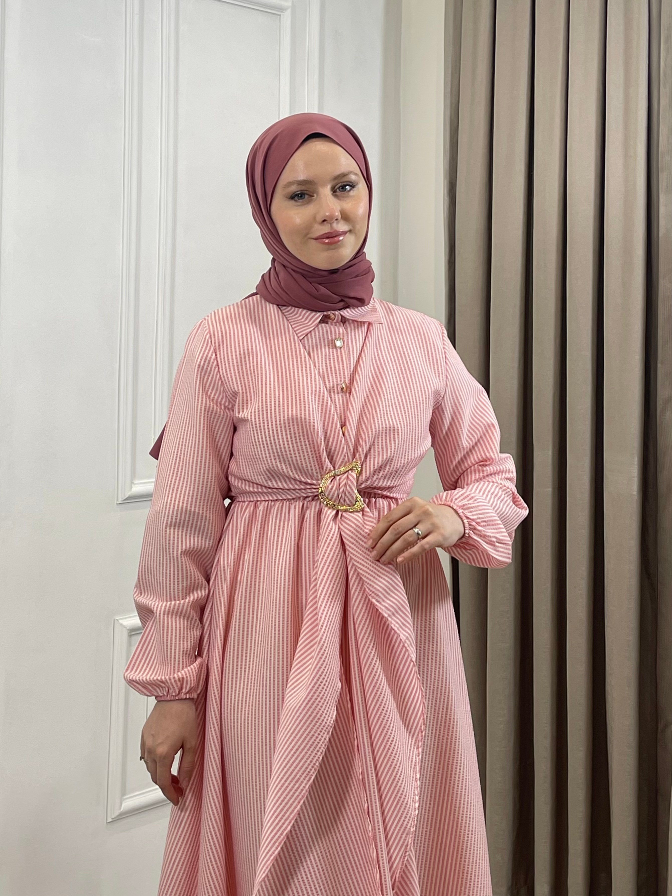 MONİ ELBİSE PEMBE