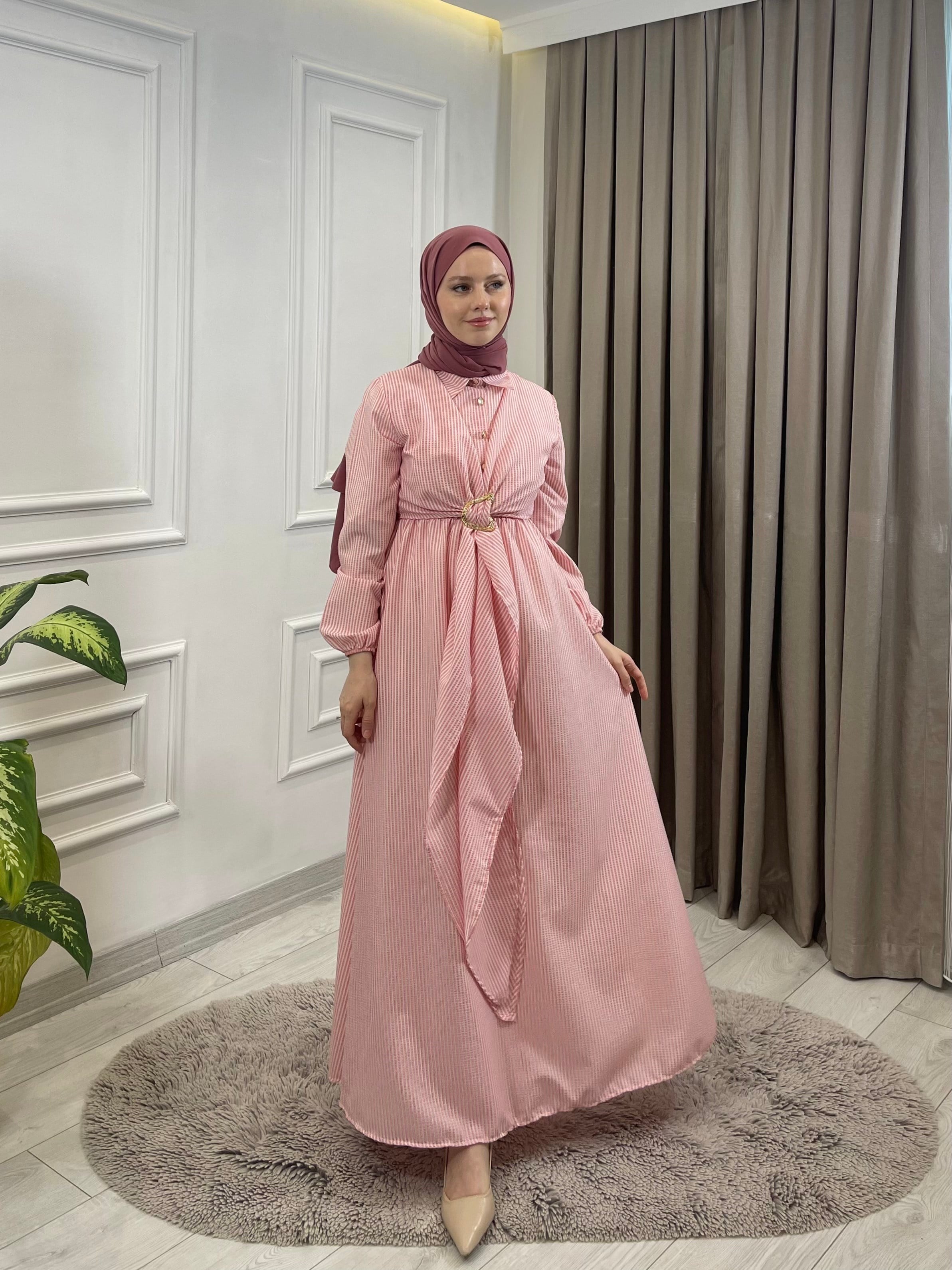 MONİ ELBİSE PEMBE