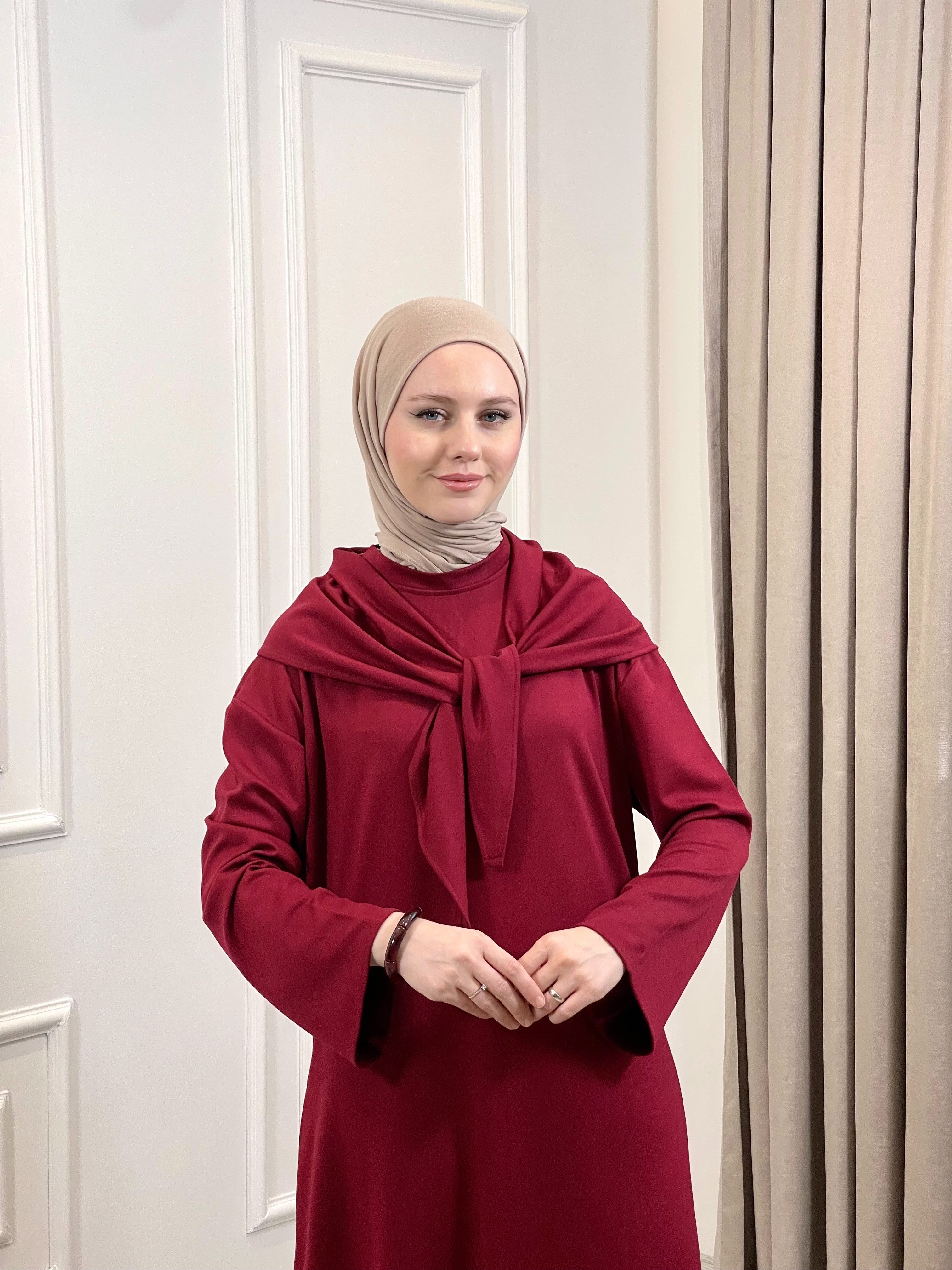 ŞAL ELBİSE BORDO
