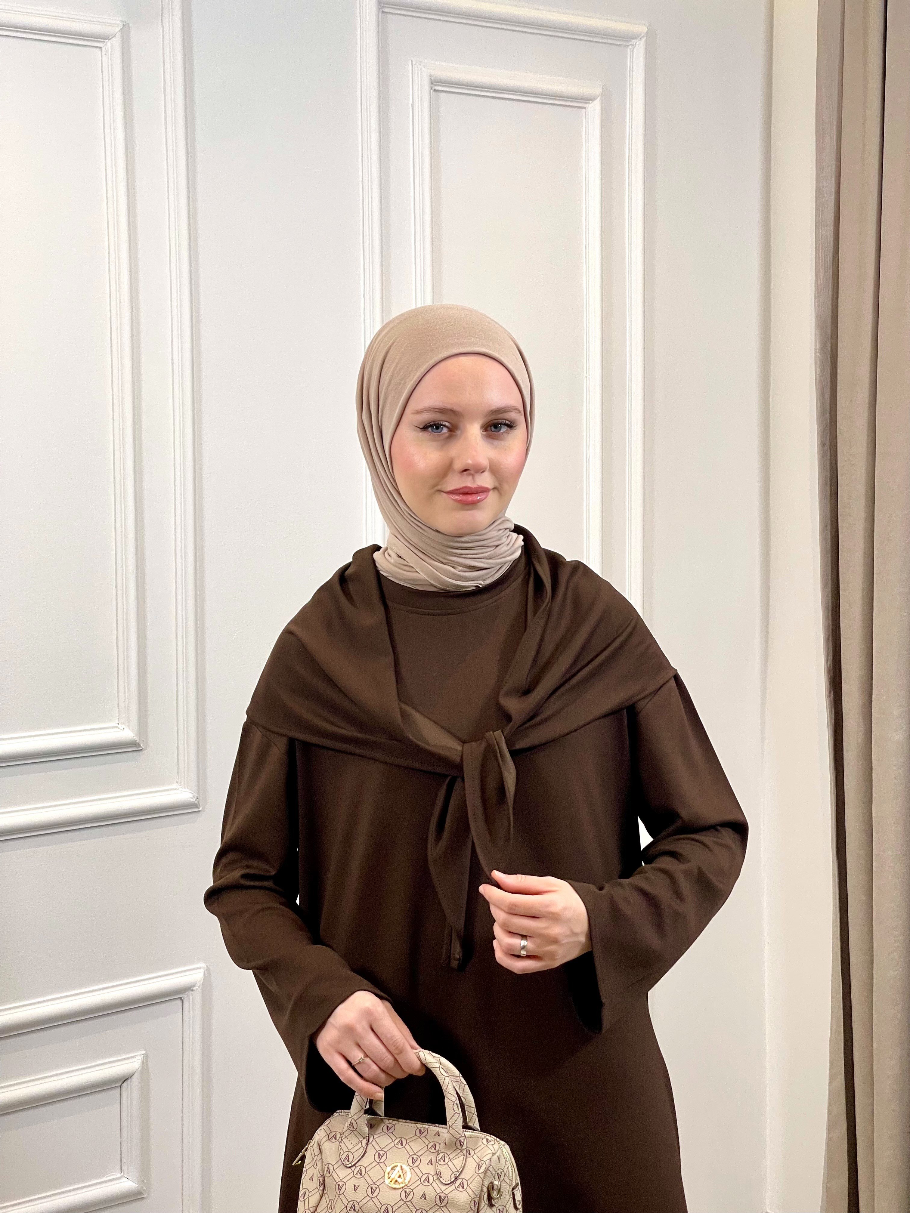ŞAL ELBİSE KAHVERENGİ