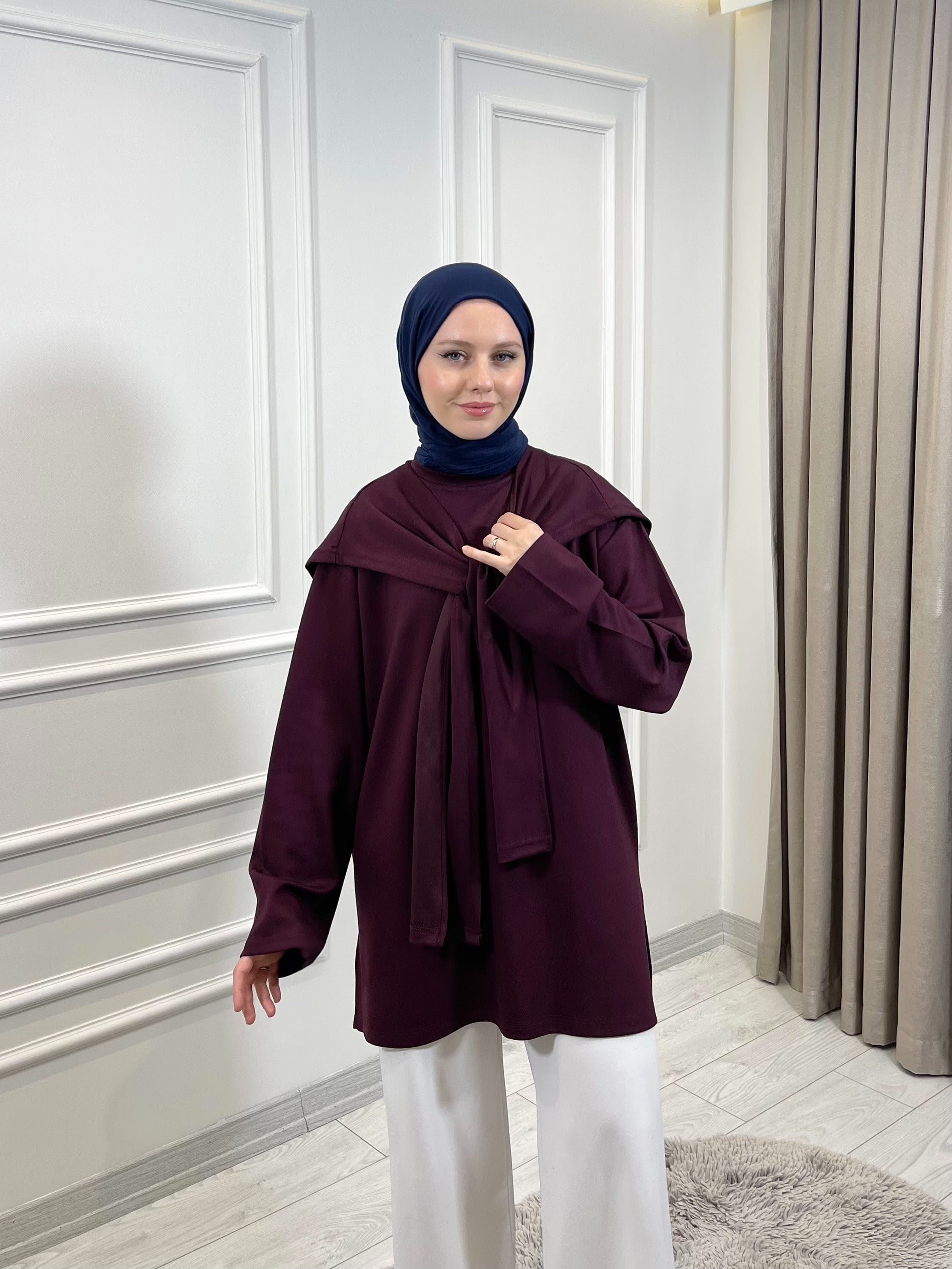 ŞAL TUNİK BORDO
