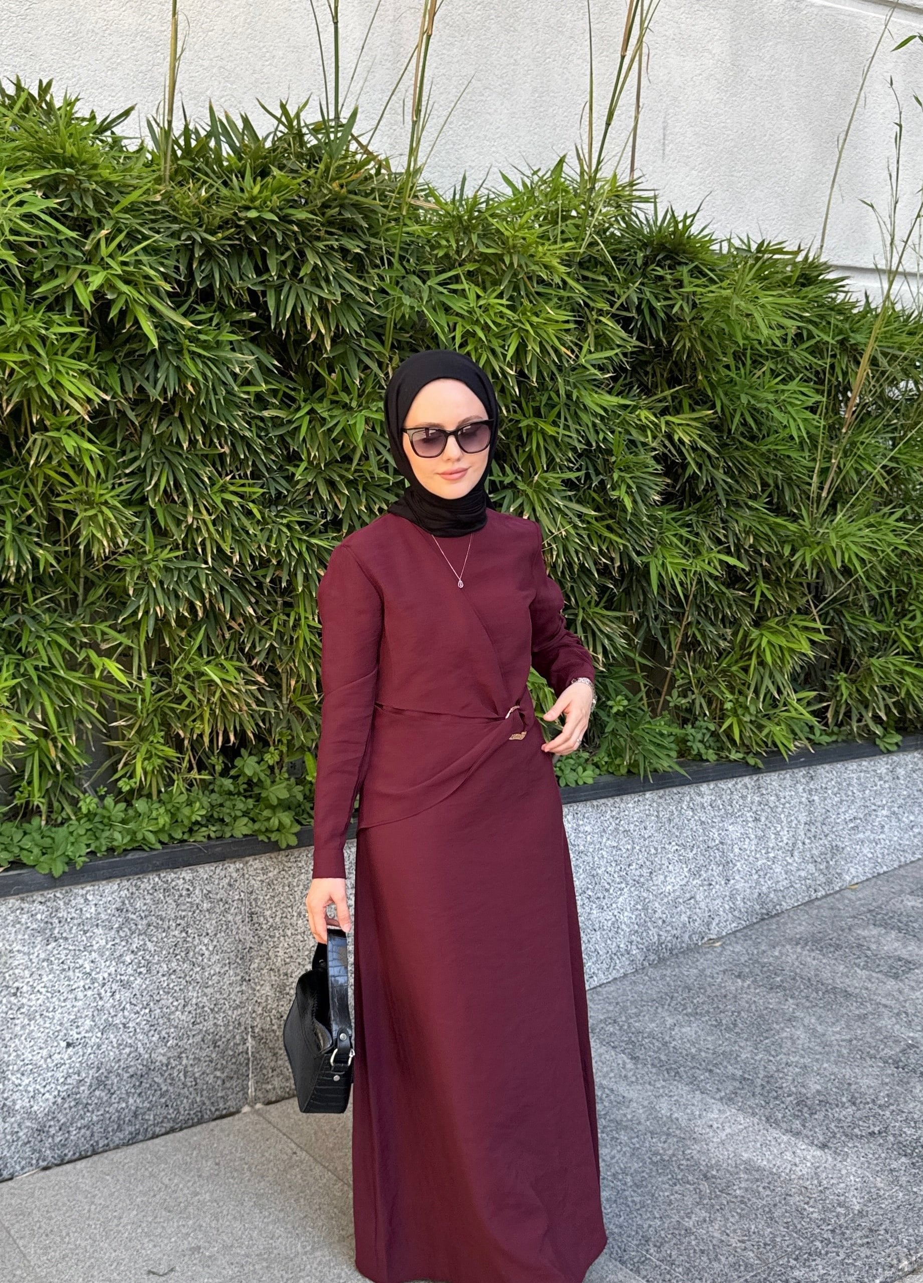 SARE ELBİSE BORDO