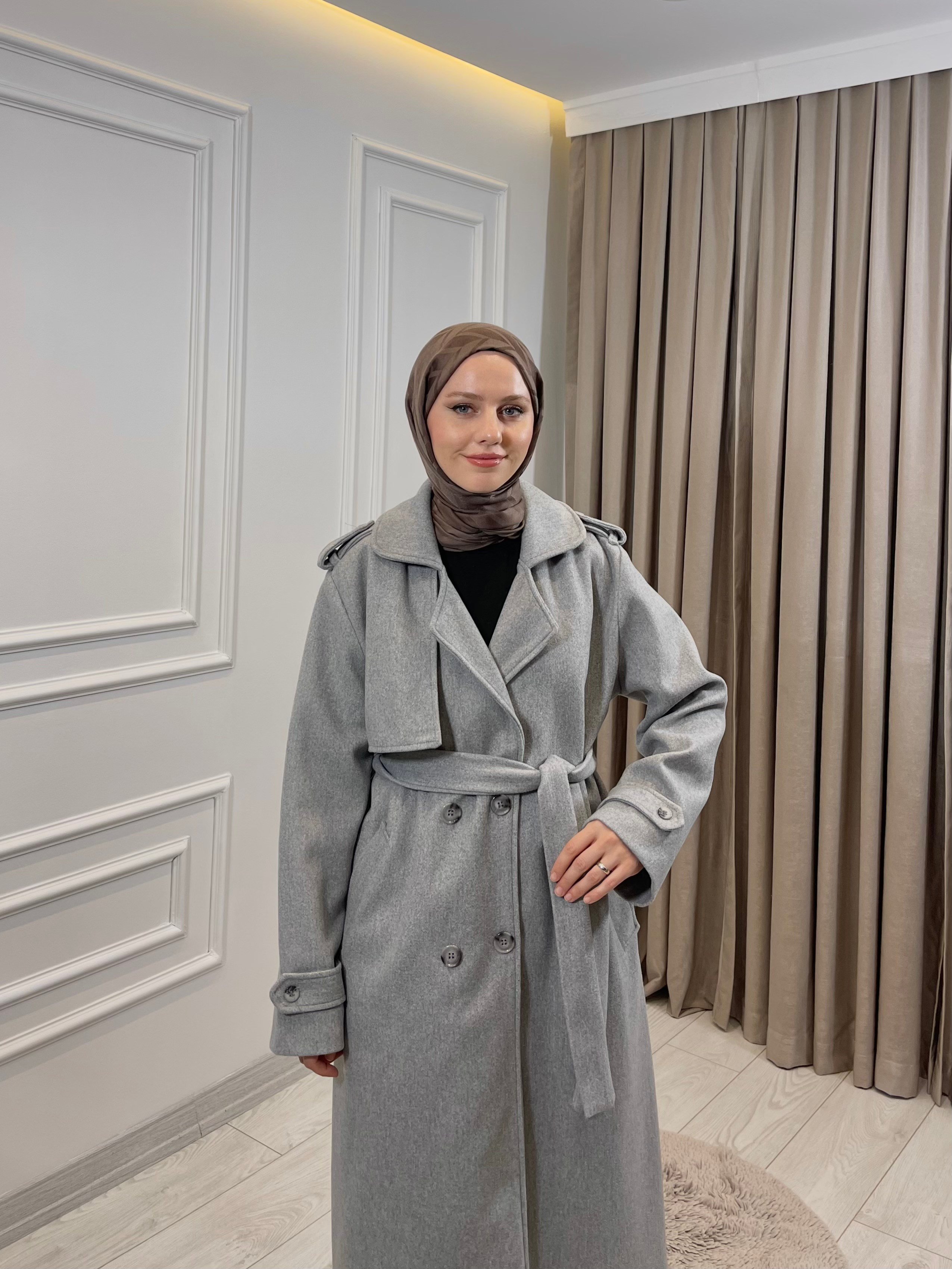 TREND KAŞE KABAN GRİ