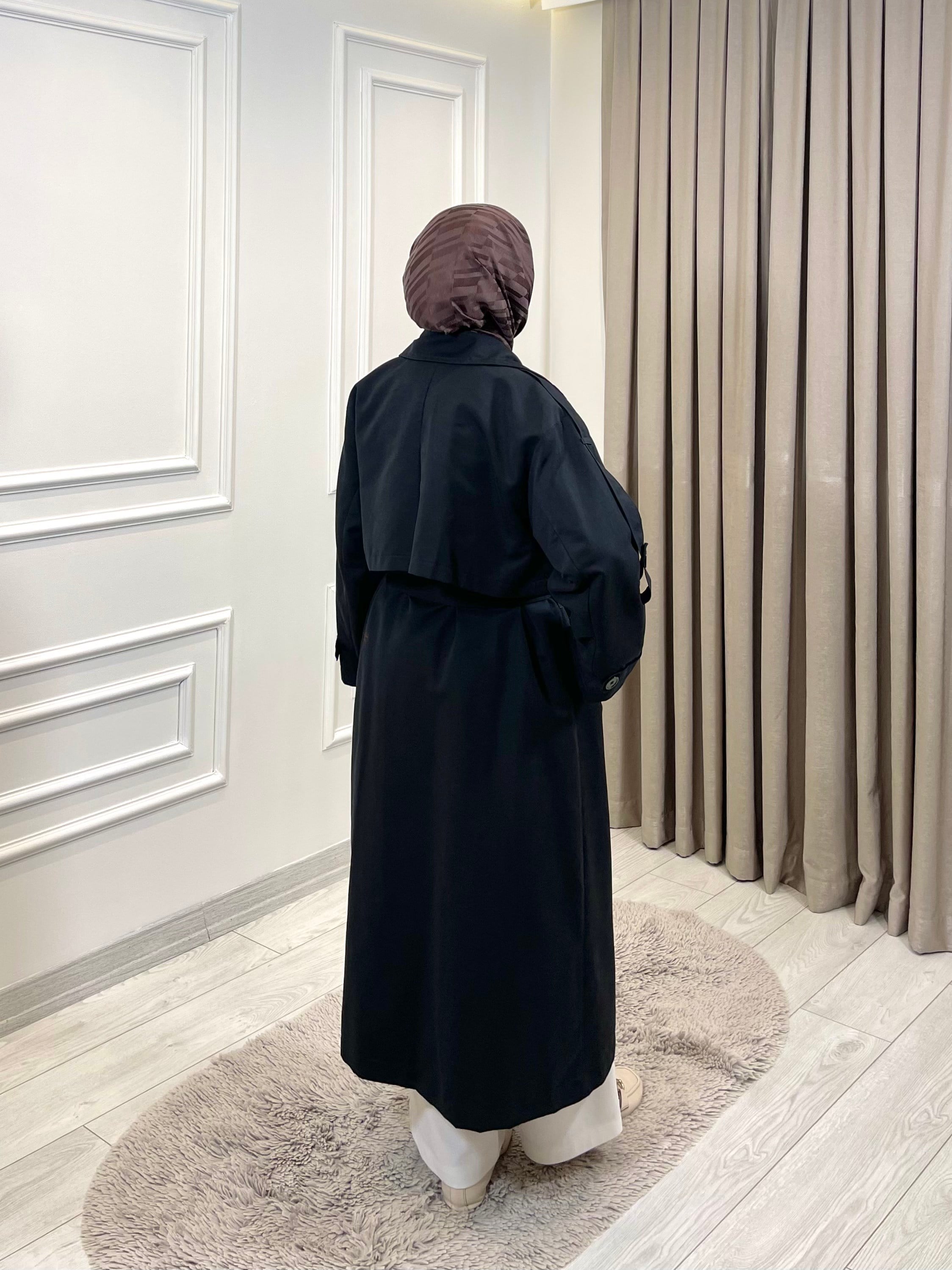 VİRAL TRENÇ SİYAH