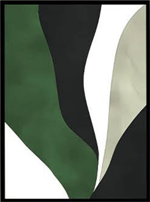 Bohem Yeşil Soyut Tablo KZY-BHM-205