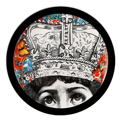 Fornasetti II Turuncu Detay Yuvarlak Tablo I KZY-CDA-472