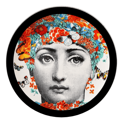 Fornasetti II Turuncu Detay Yuvarlak Tablo I KZY-CDA-472