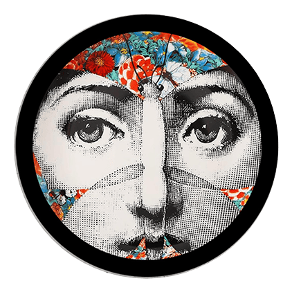 Fornasetti II Turuncu Detay Yuvarlak Tablo I KZY-CDA-472
