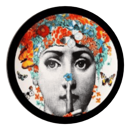 Fornasetti Turuncu Detay Yuvarlak Tablo I KZY-CDA-471