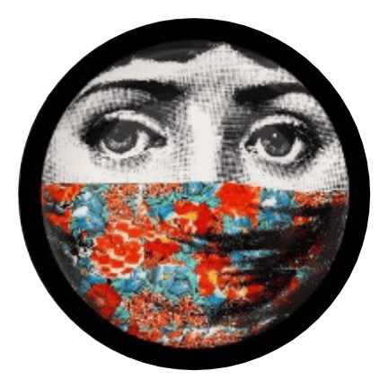 Fornasetti Turuncu Detay Yuvarlak Tablo I KZY-CDA-471
