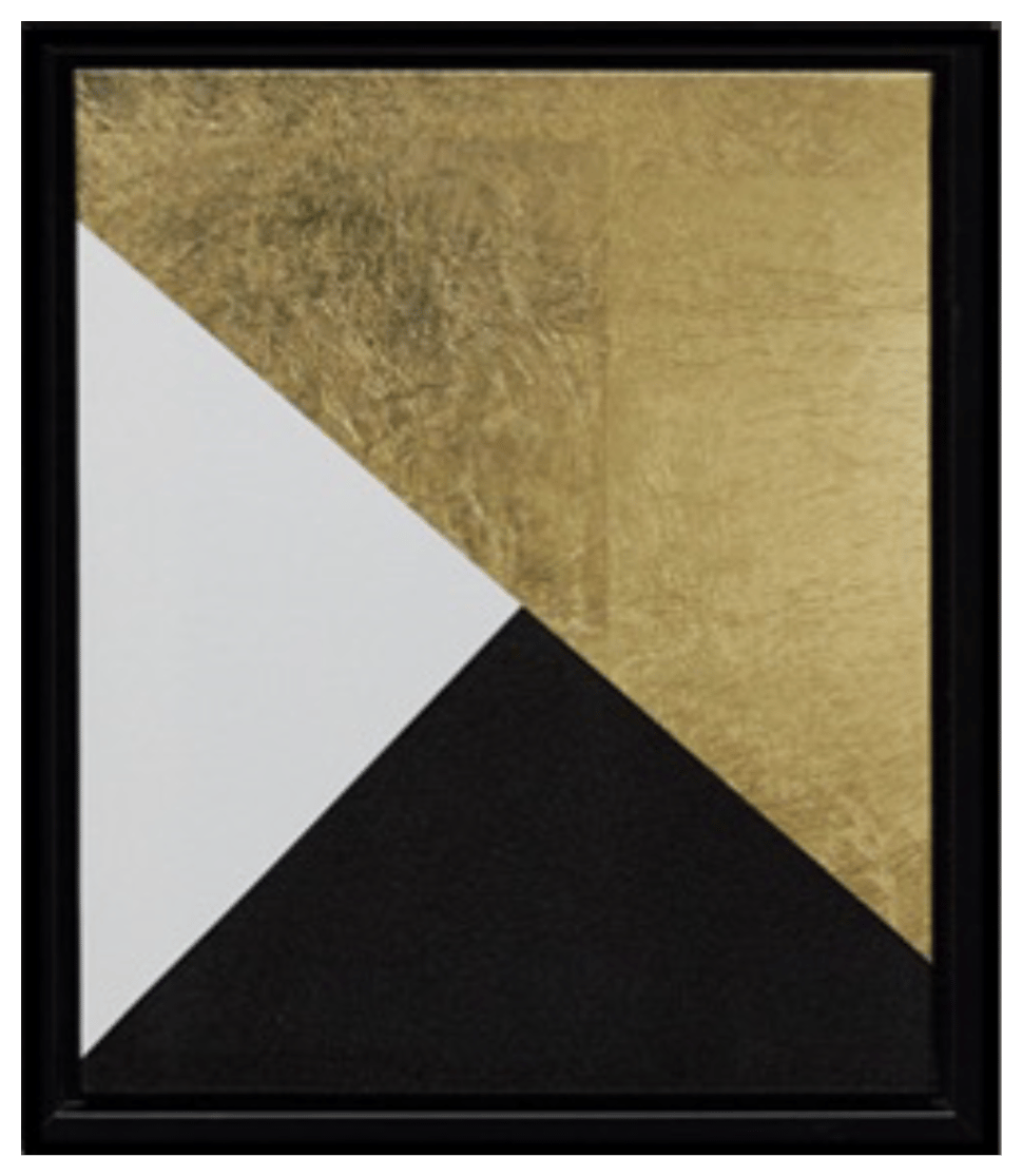 Geometrik Soyut Gold Doku İşlemli Tablo I KZY-AB-3000
