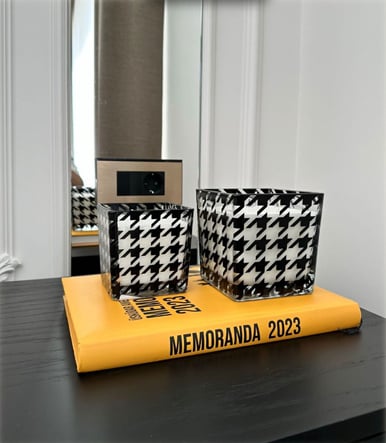Kazayağı Desen Kumlama Turuncu Mumluk  I KZY-LMN-220