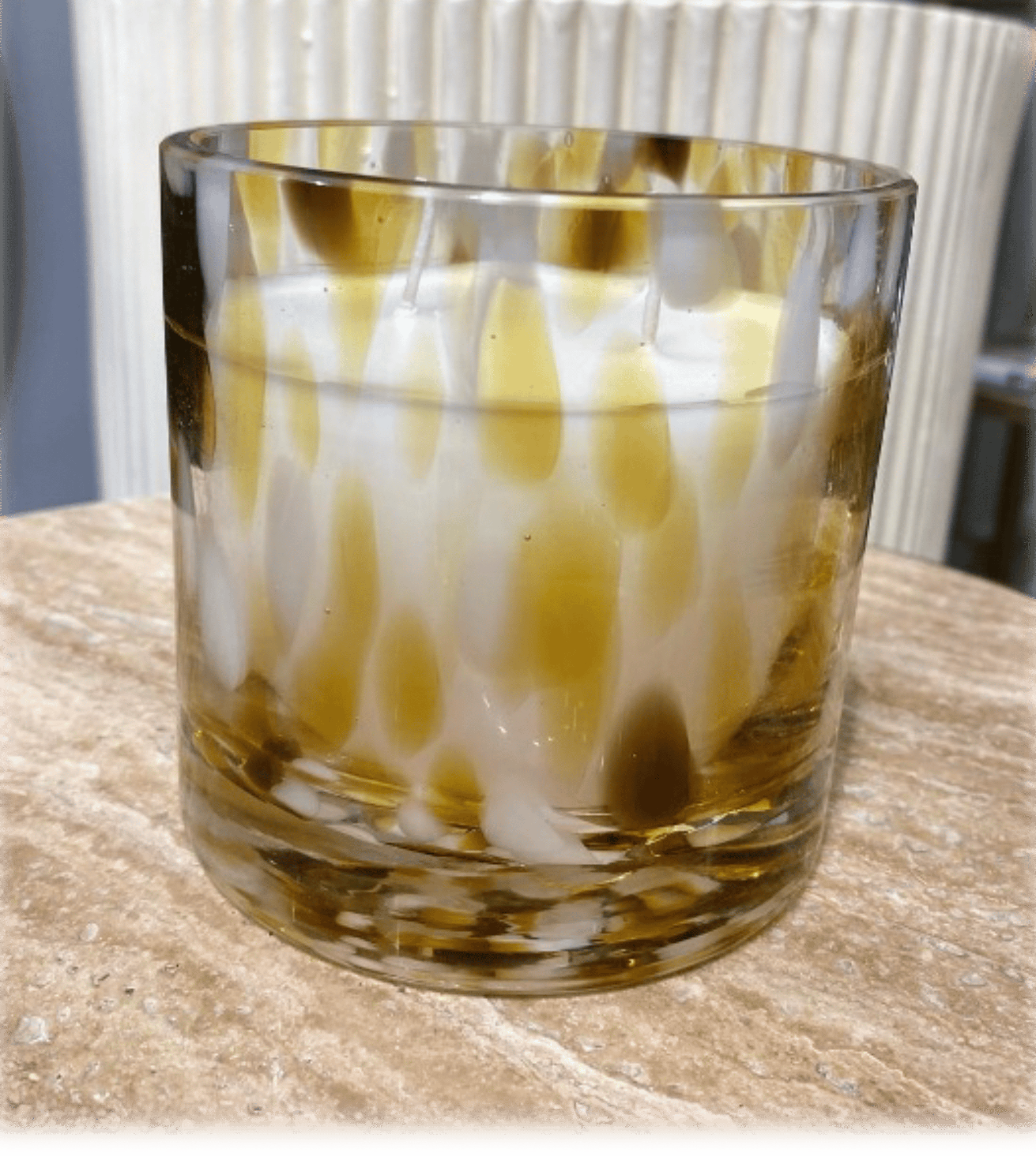 Murano Model Amber Renk Detay Mum I KZY-LMN-210
