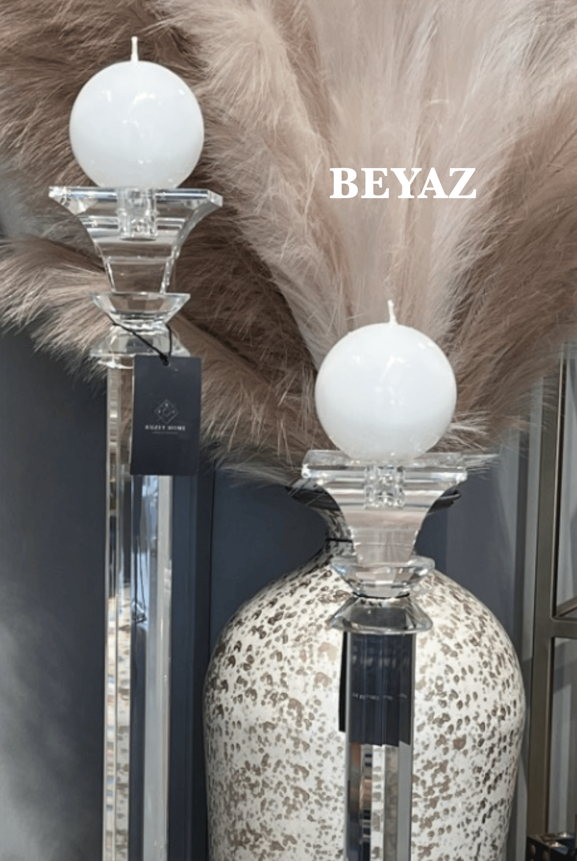 Parlak Top Model Beyaz Mum I KZY-LMN-248