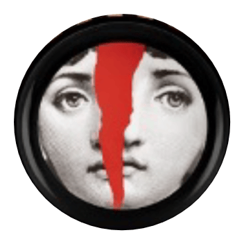Siyah Beyaz Detay Fornasetti Yuvarlak Tablo I KZY-CDA-470
