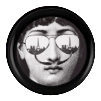 Siyah Beyaz Detay Fornasetti Yuvarlak Tablo I KZY-CDA-470